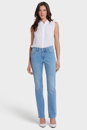 Breathable Feel Marilyn Straight Jeans In Petite - Salamanca Sun