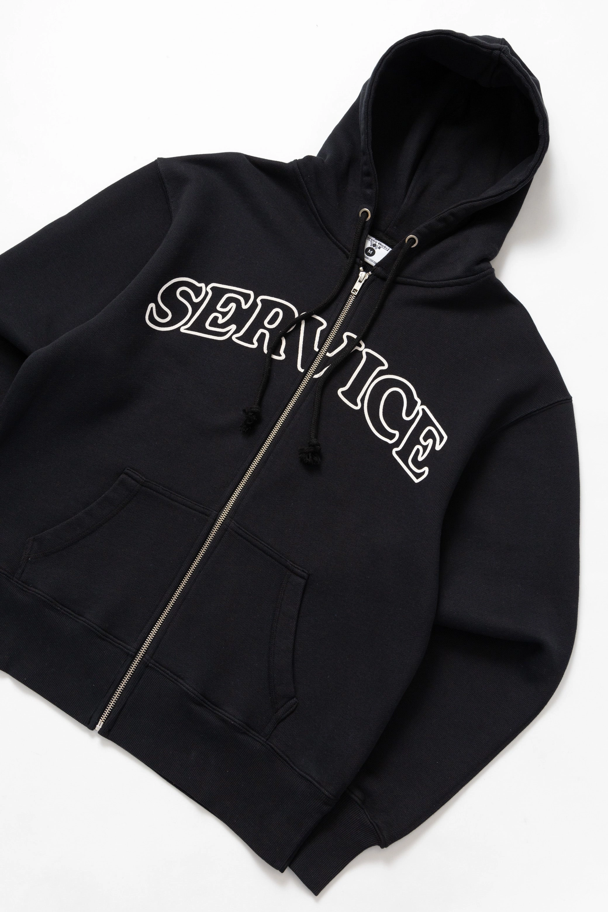 Service Works - Arch Logo Zip Hoodie - Black Cold Day Look