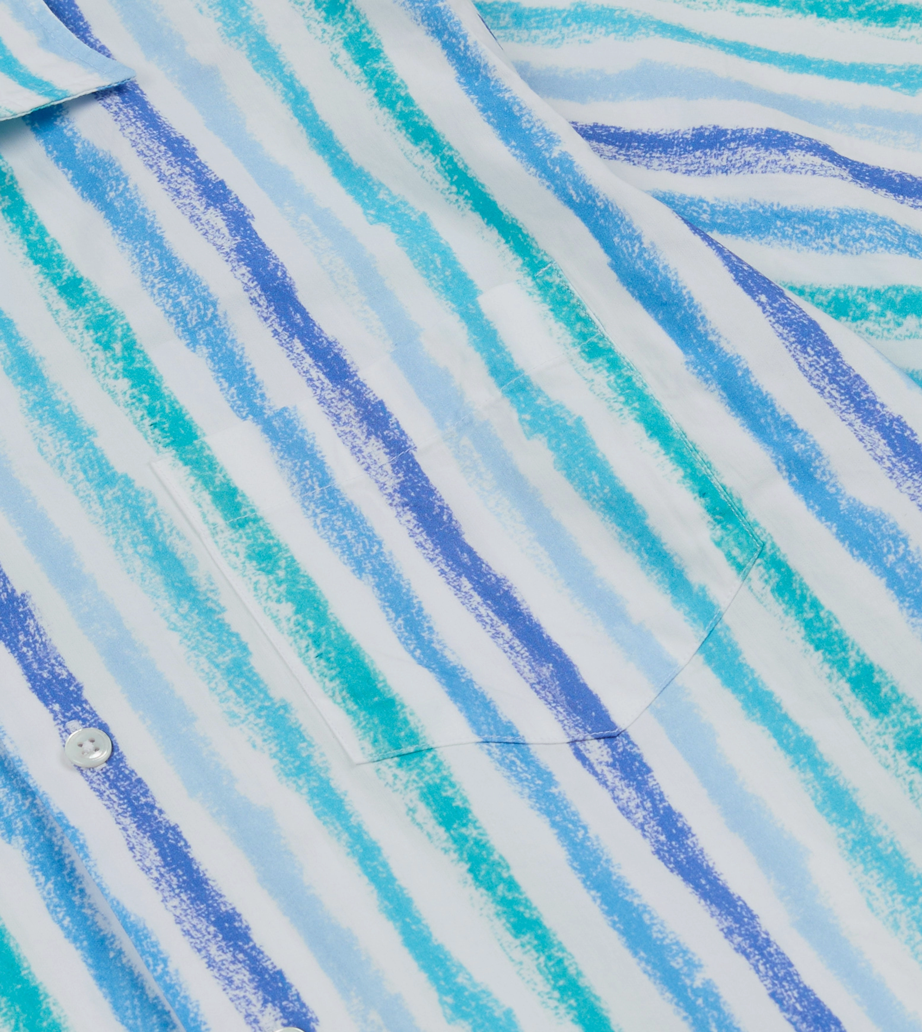 Chill Fit Active Design Michael McGregor for Drake's Stripe Camp Collar Shirt