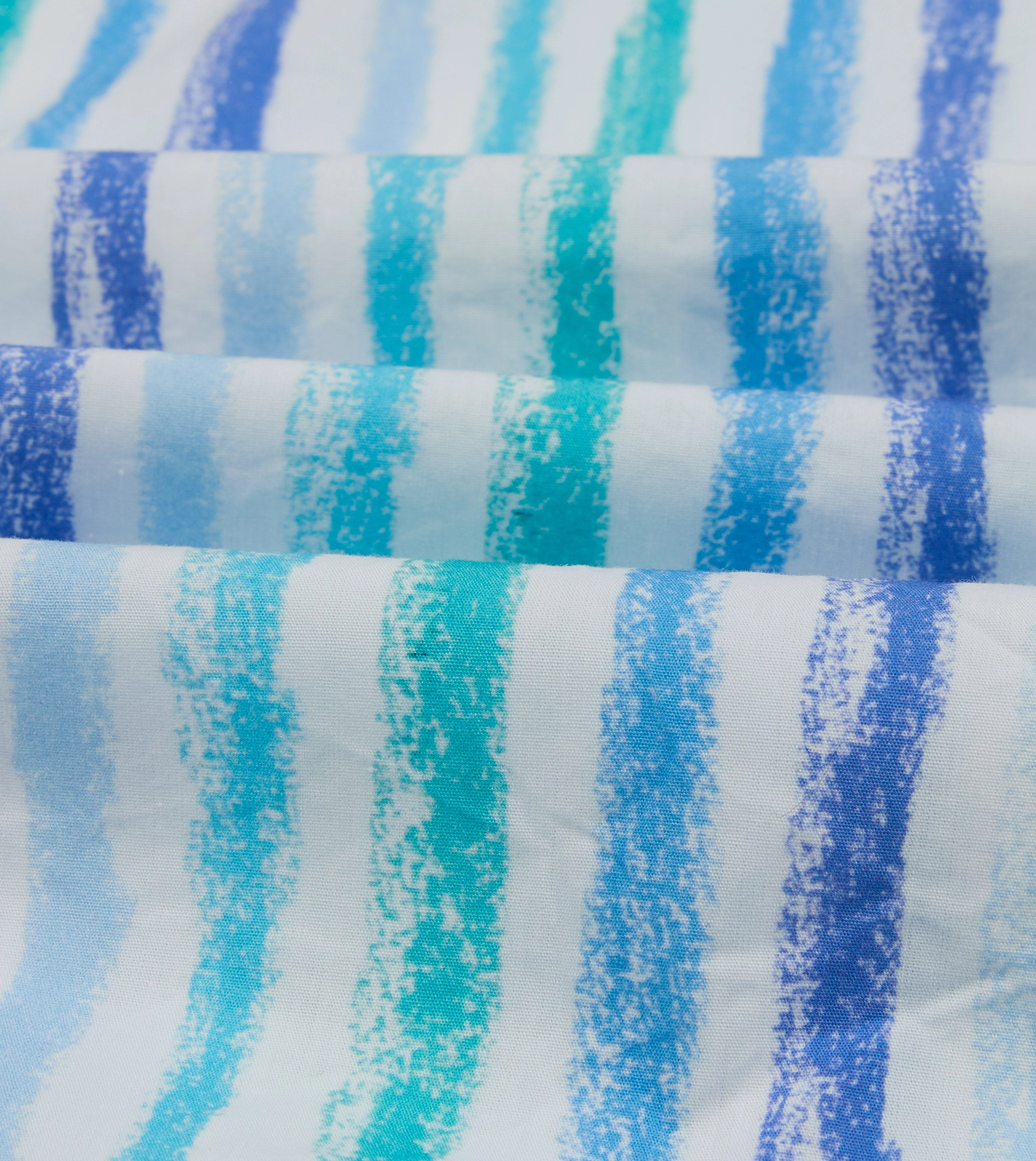 Michael McGregor for Drake's Stripe Camp Collar Shirt V-Neck