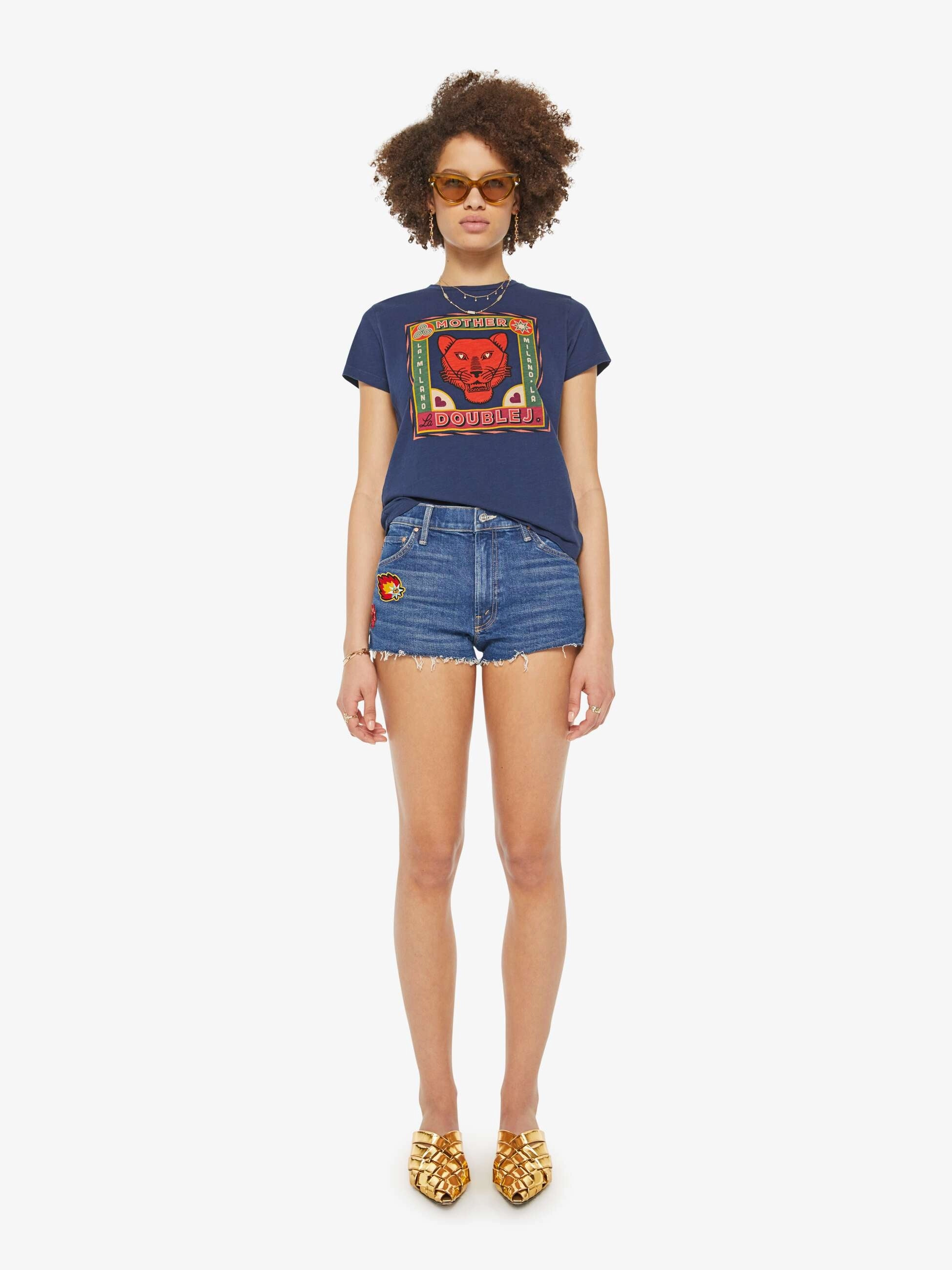 Sport Comfort La DoubleJ x MOTHER The Dodger Short Short Fray - Patch It Up