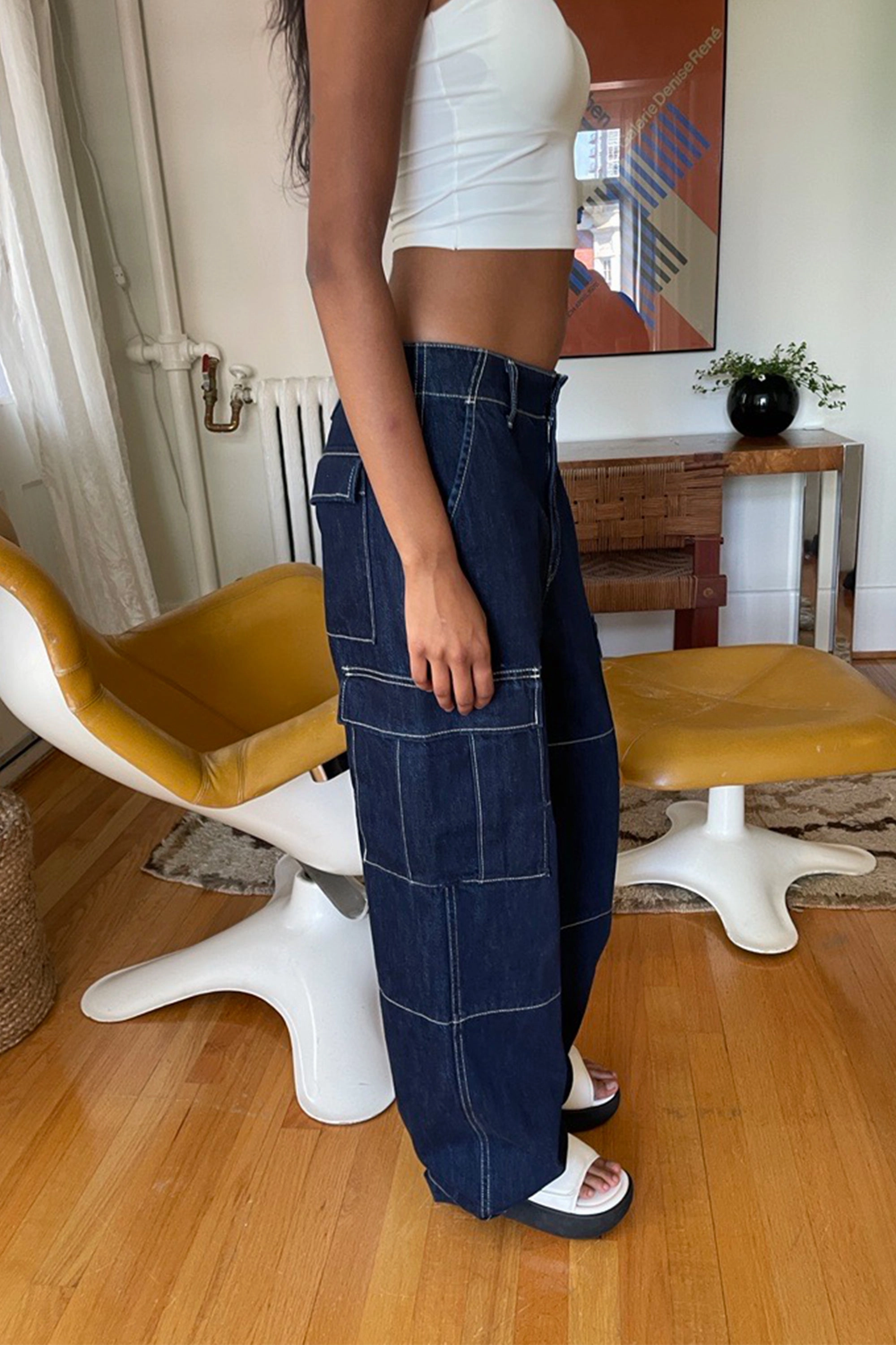 MID-RISE CARGO JEAN Warm Fit