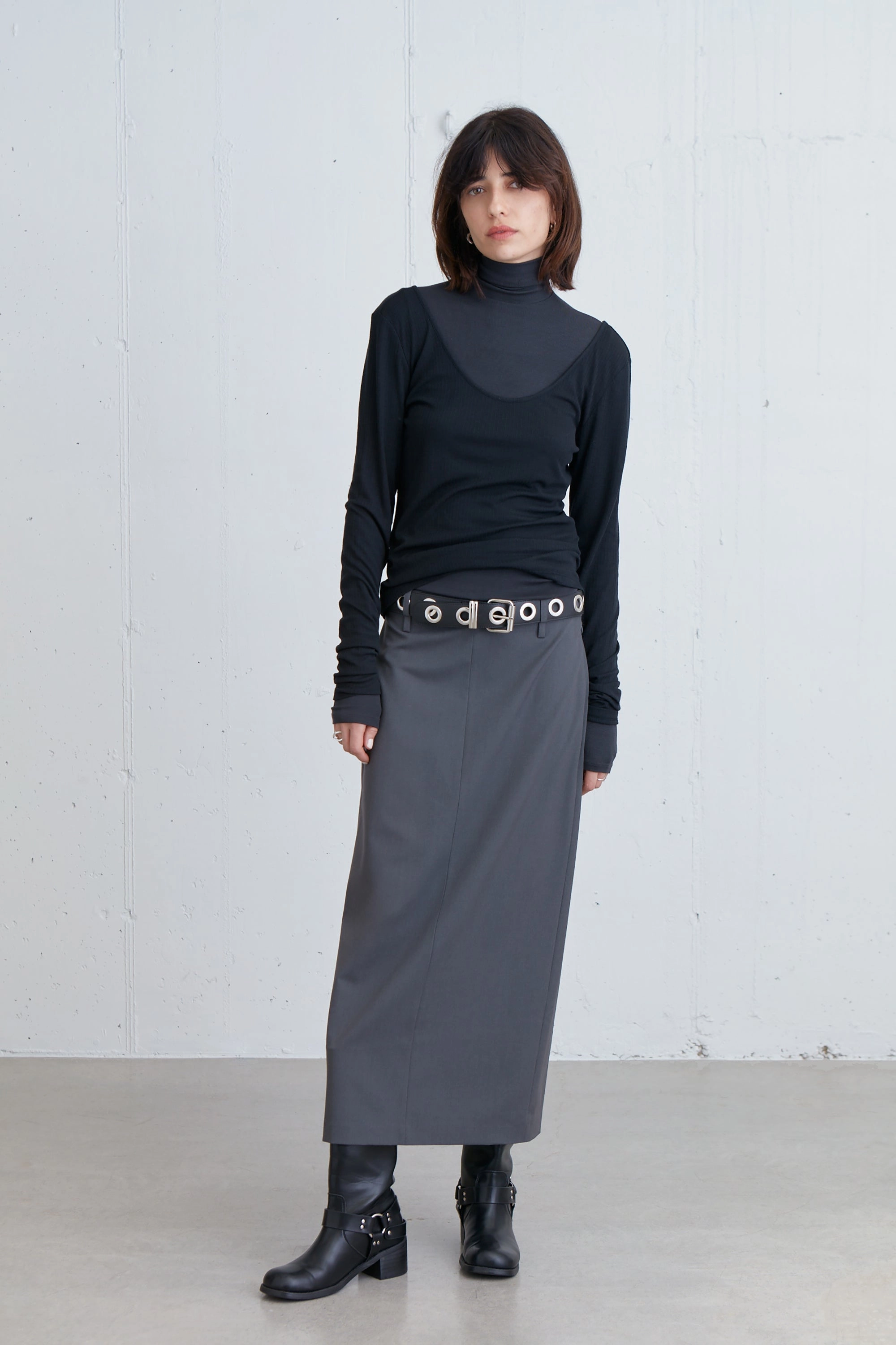 MIDI SUITING SKIRT Formal Event Tagless label