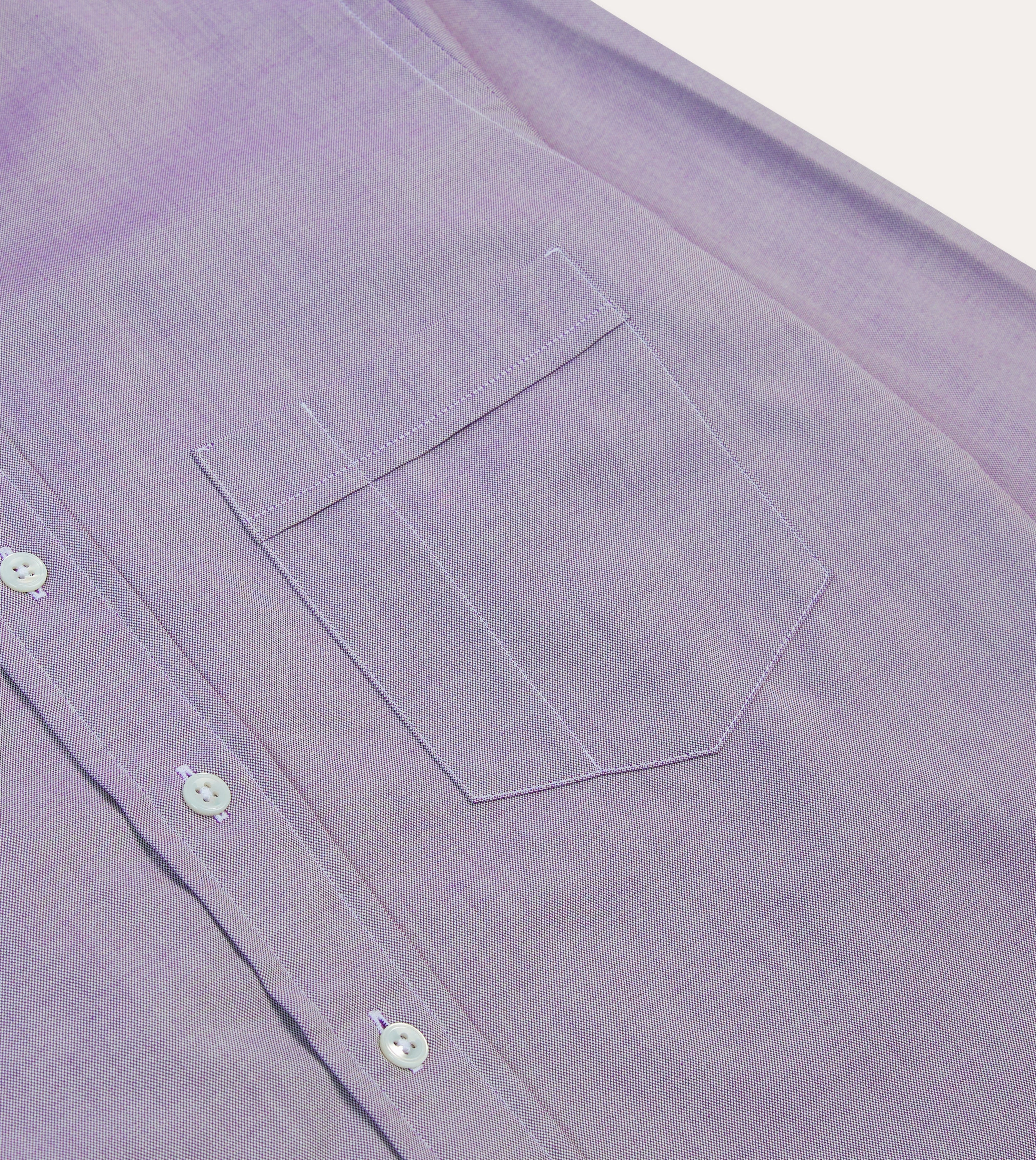 Unisex Choice Lilac Pinpoint Oxford Cotton Cloth Button-Down Shirt