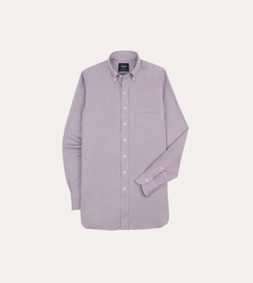 Lilac Pinpoint Oxford Cotton Cloth Button-Down Shirt Earthy Palette Breathable Material