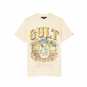 Layerable Look Cult's Heavyweight Short Sleeve Crew Neck Tee "Cuba" in Winter White