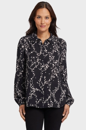 Modern Blouse - Salvatora Microfiber Material Classic Appeal