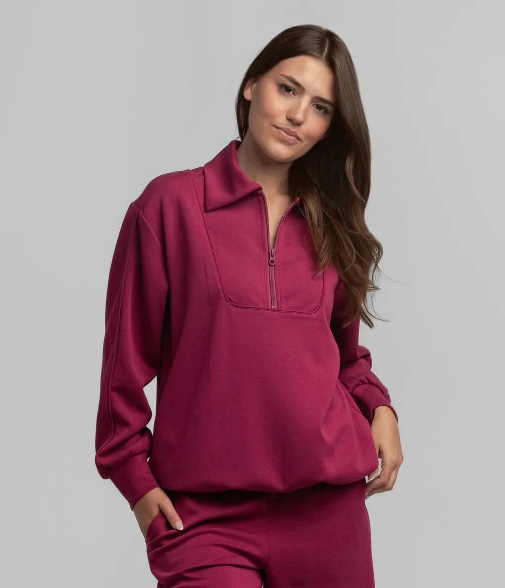 product bright vibrancy lace accents Southern Shirt AstroKnit Performance Pullover - Ruby