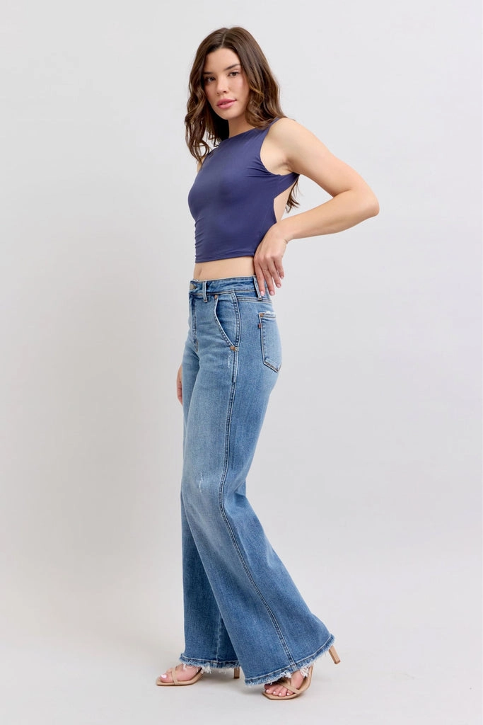 Style Essential Judy Blue High Waist Retro Wide Fit Jeans
