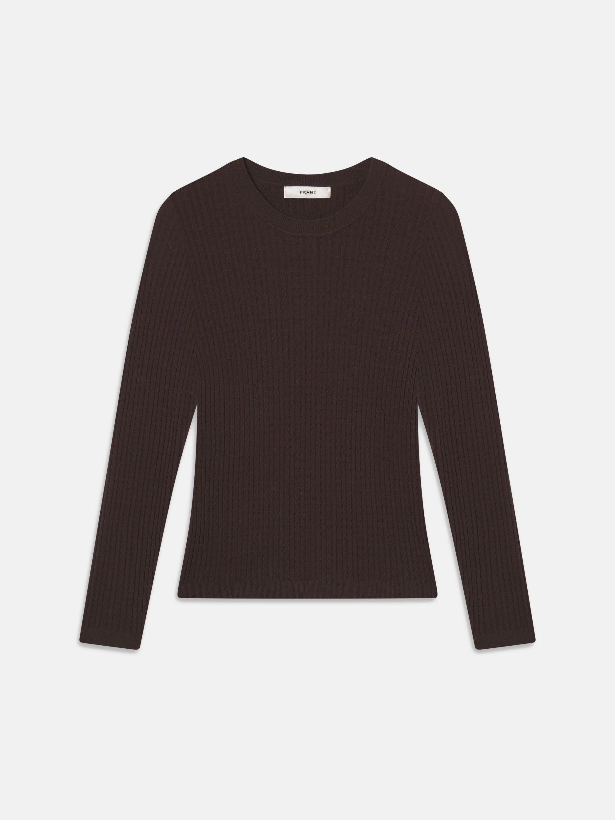 Soft Knit Piece The Fine Cable Sweater -- Coffee