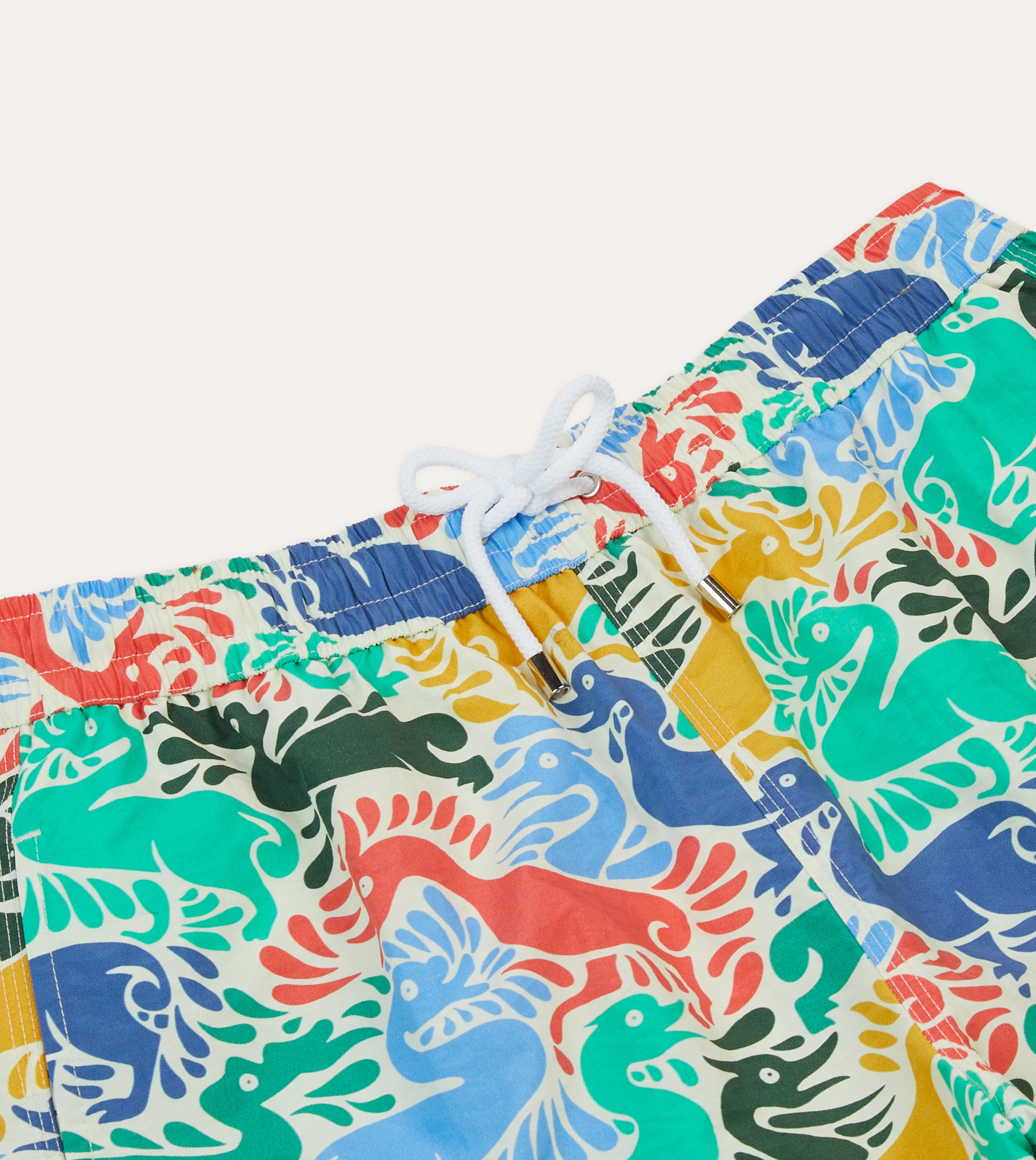 Ducks Print Nylon Drawstring Swim Shorts Gym Wear