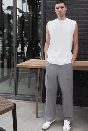 COTTON NYLON CARGO PANT Quick Fit Design Side zipper