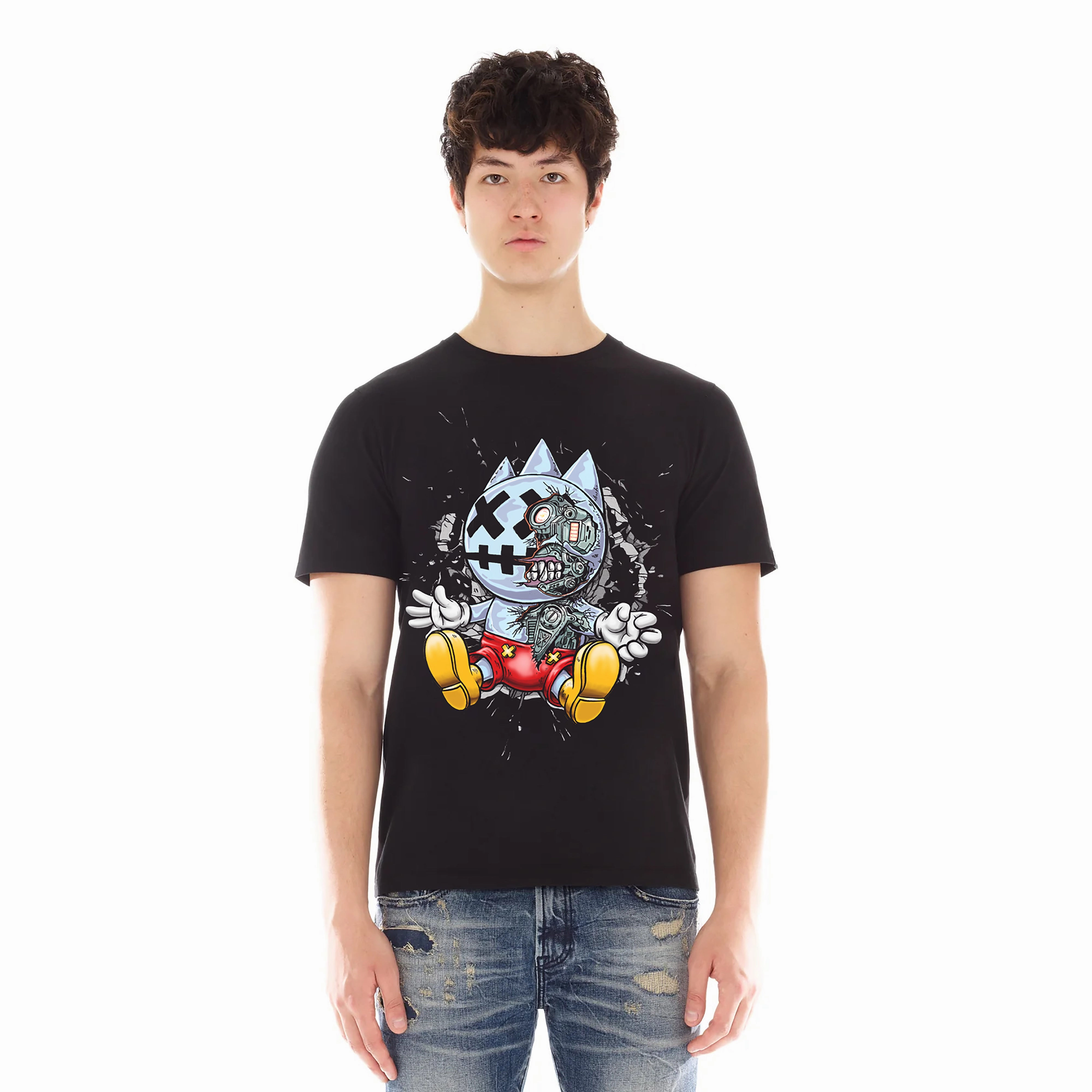 Cult's Short Sleeve Crew Neck Tee "Cult x Mickey" in Black Essential Piece