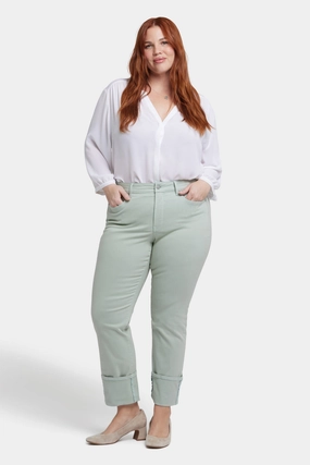 Essential Comfort Marilyn Straight Jeans In Plus Size - Tomatillo