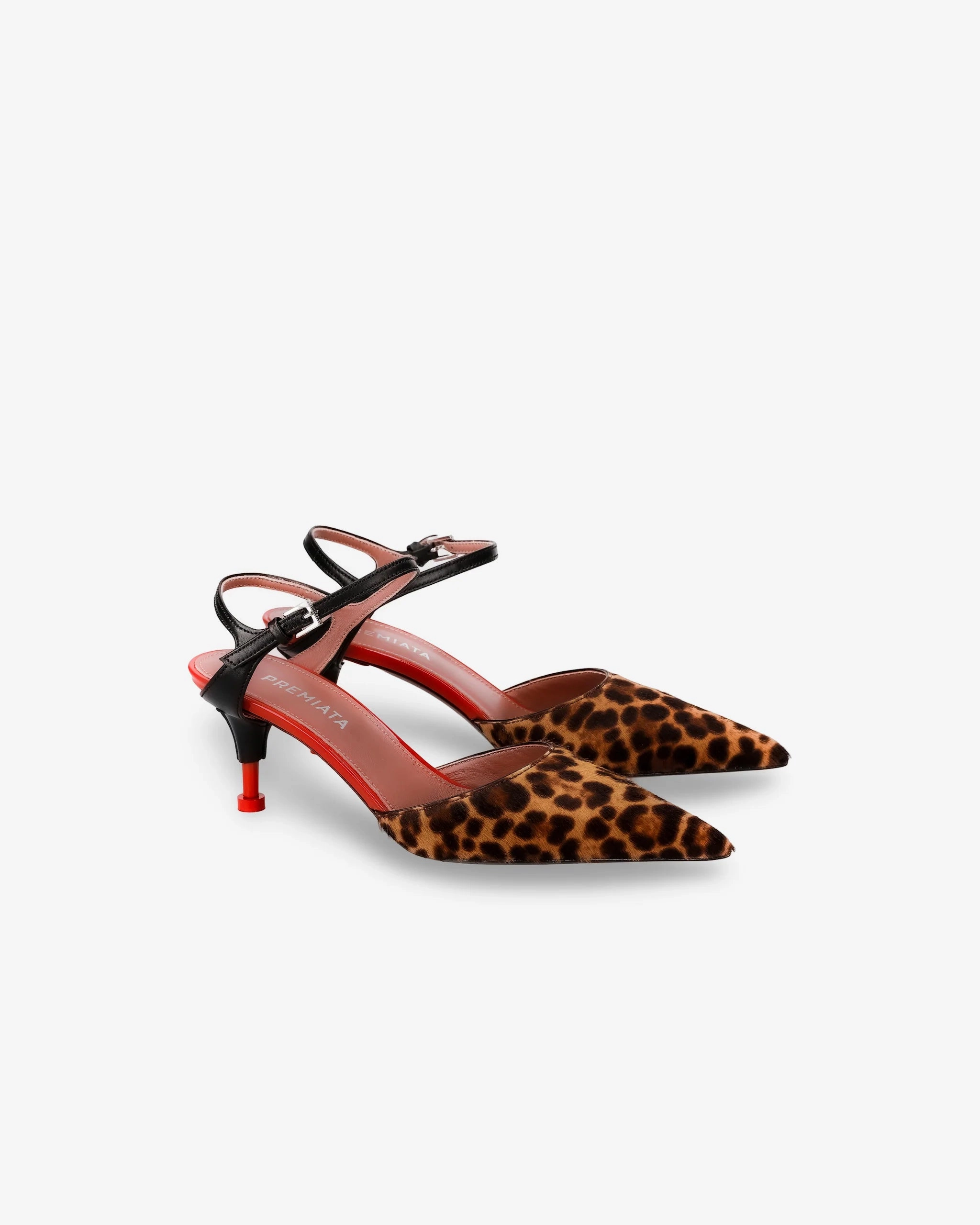 Happy Mood Mules Animalier with Black Belt M7013A