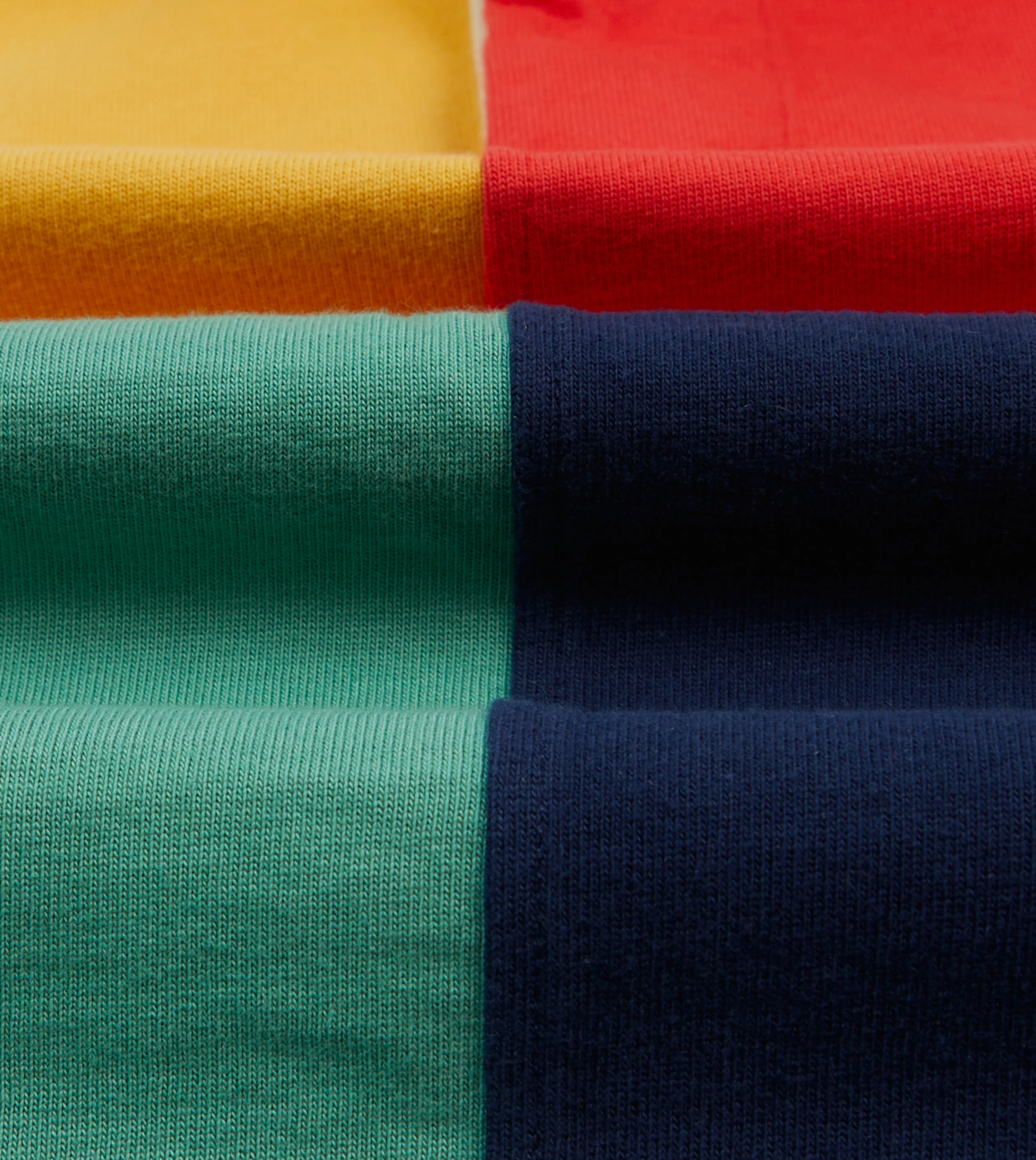 Floral Motif Stylish Design Multi Panelled Cotton Rugby Shirt