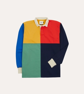 Multi Panelled Cotton Rugby Shirt Anti Pilling Treatment Hiking Gear