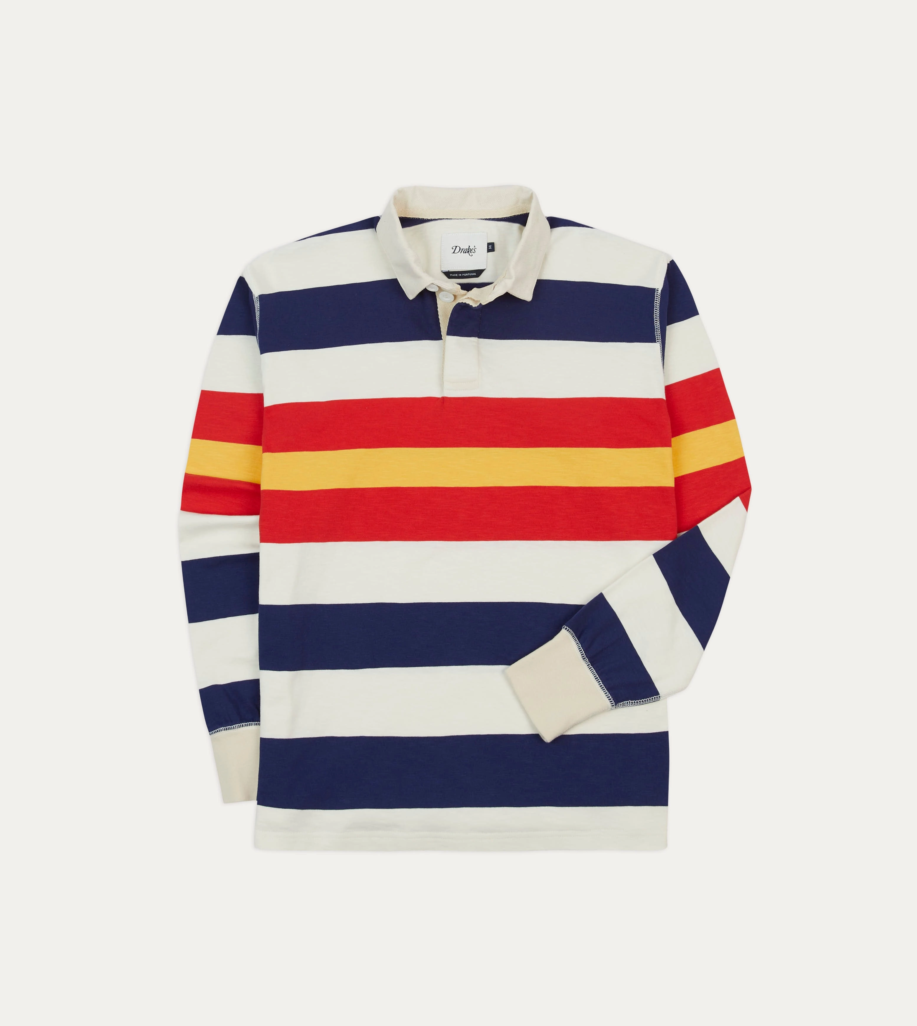 Multi Stripe Flam?? Cotton Rugby Shirt Perfect Layer Ruffle Edge