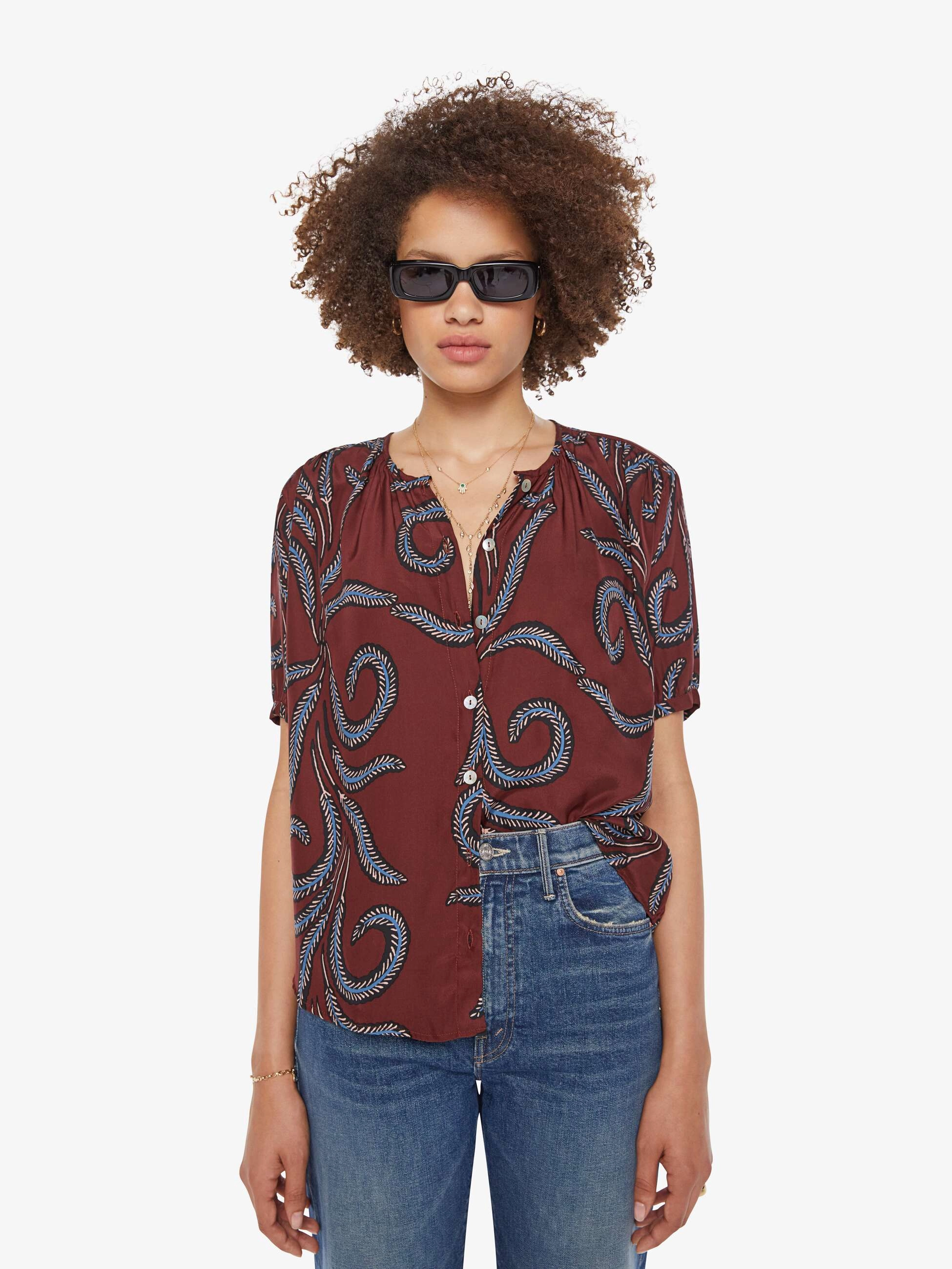 Natalie Martin Violet Top - Feather Bordeaux Trendy Vibes Sporty Style
