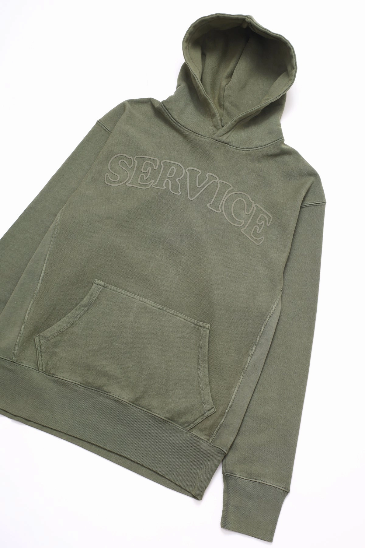 Seasonal Layering Chic Comfort Service Works - Arch Logo Hoodie - Olive