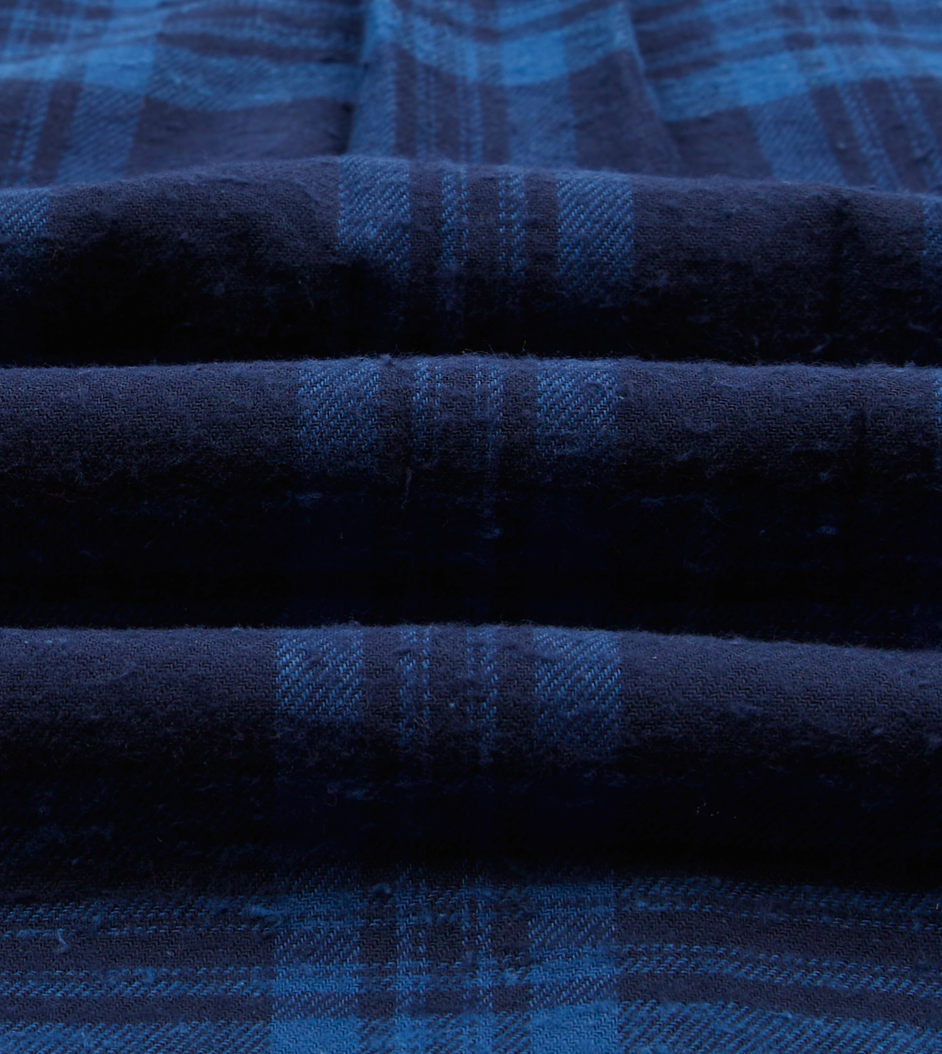 Trendy designs Navy Check Brushed Cotton Two-Pocket Work Shirt