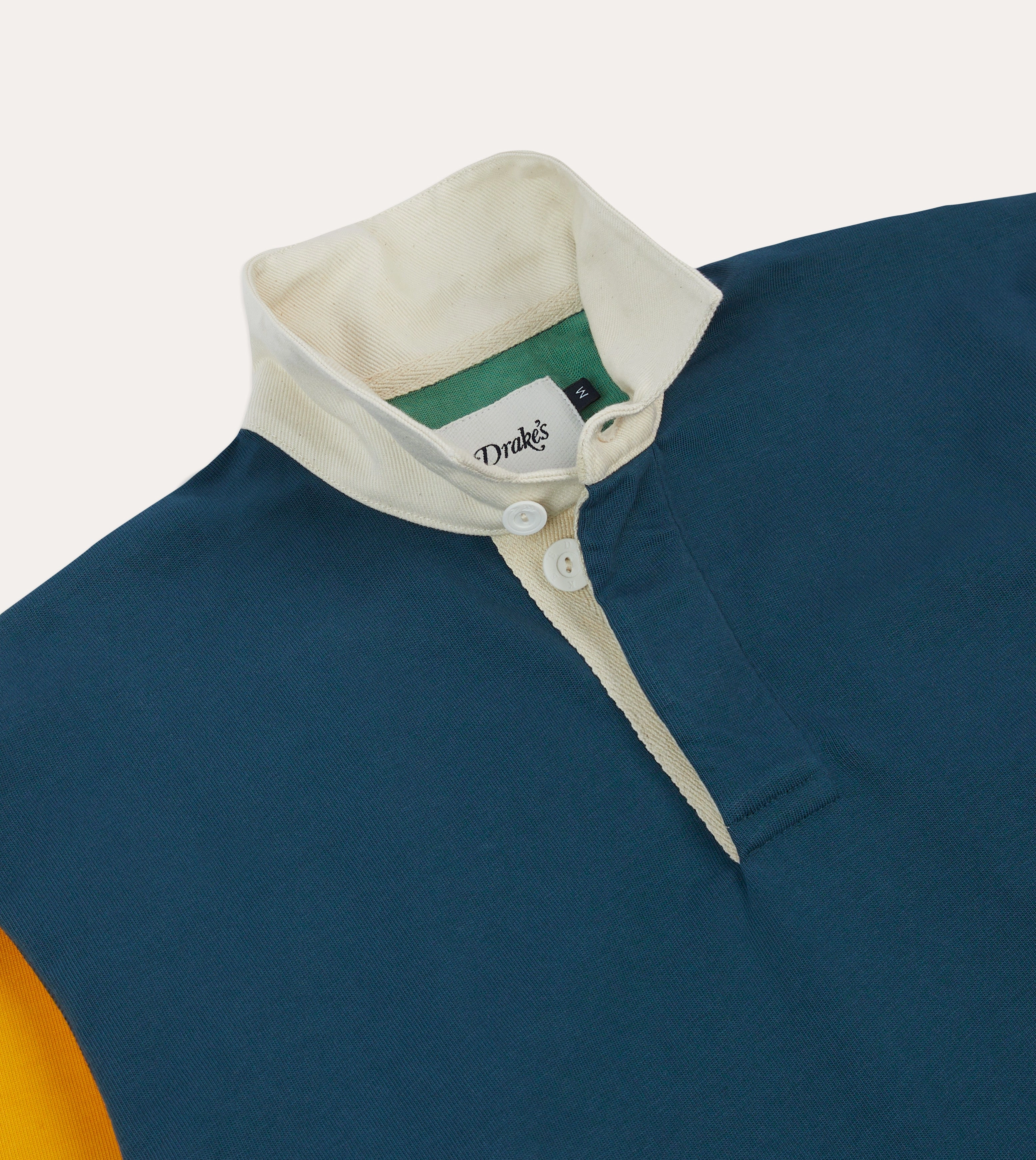 BBQ Party Gym Companion Navy, Yellow, Red and Green Colourblock Cotton Rugby Shirt