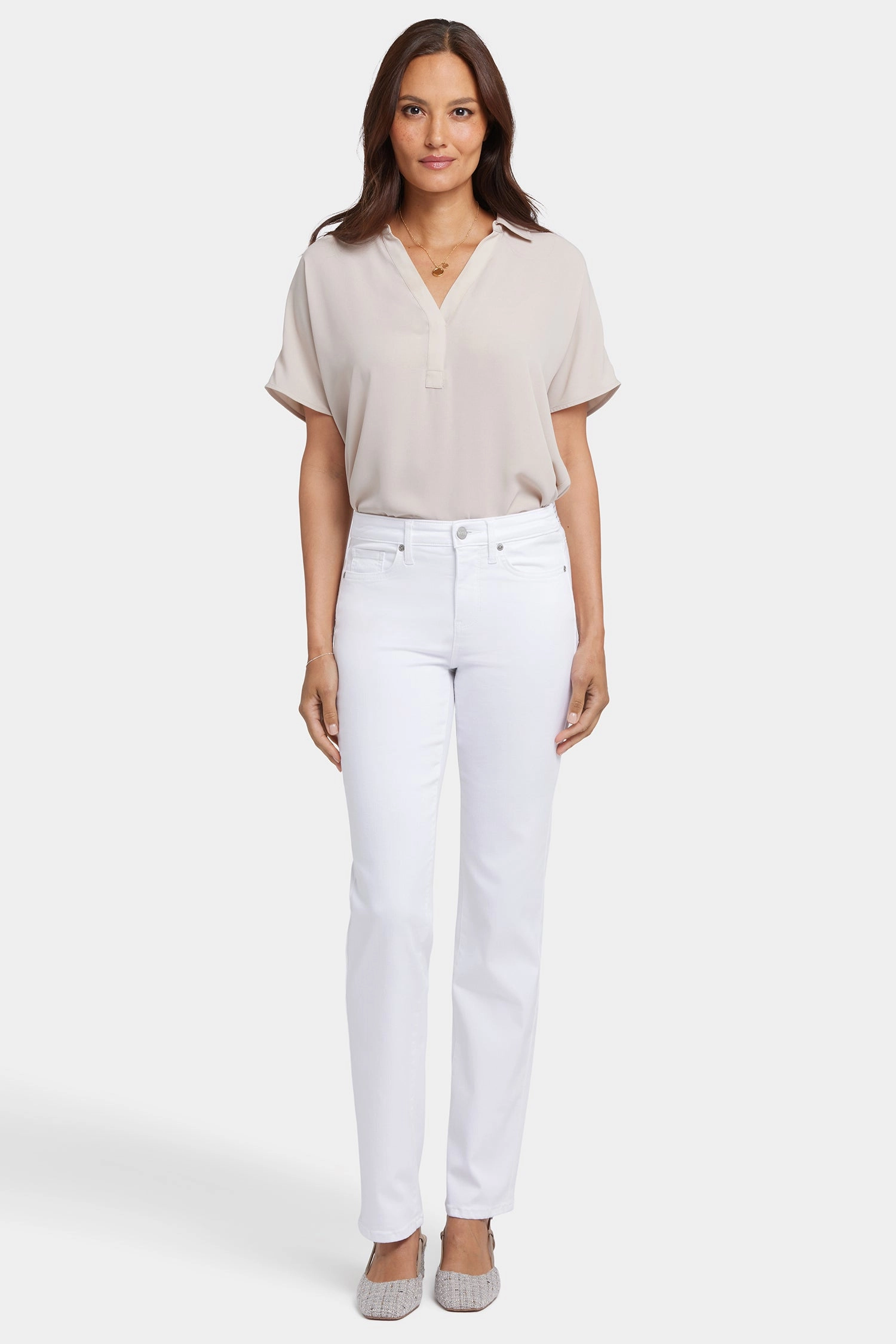 Subtle design No Gapper? Marilyn Straight Jeans In Petite - Optic White