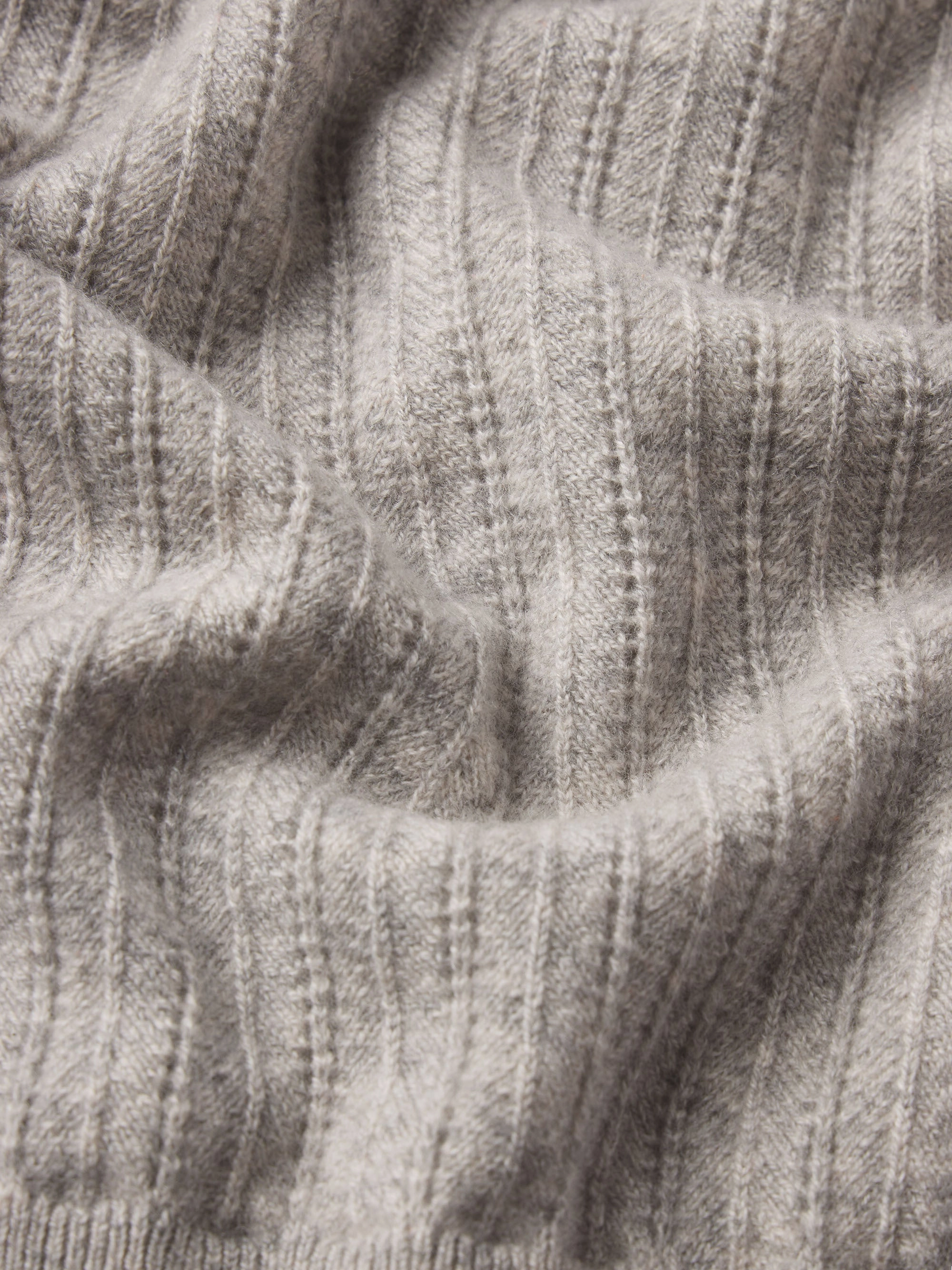 Textured Fabric The Ladder Pointelle Sweater -- Light Heather Grey