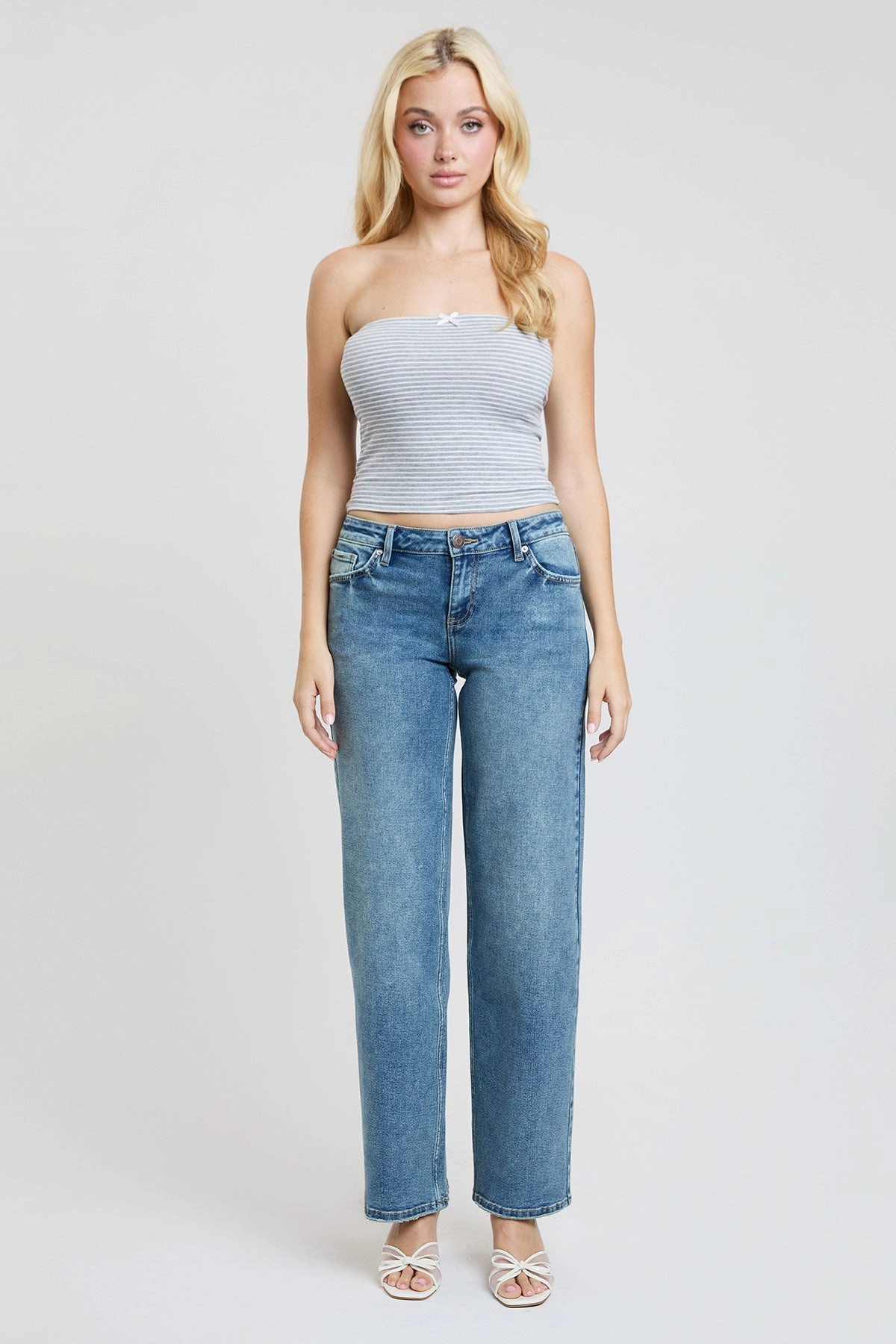 Women's Britney Wide Leg Jeans Minimal Aesthetic