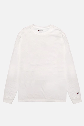 Champion - 6oz Long Sleeve T-Shirt - White Award-winning Cozy Comfort Design