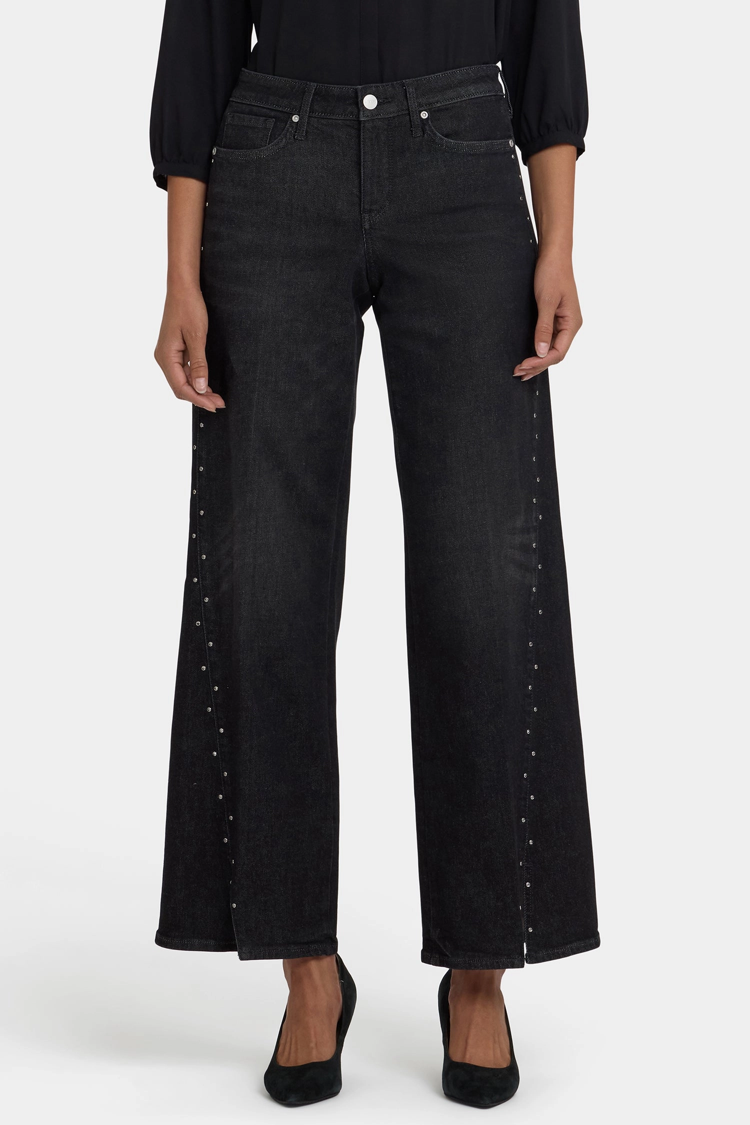 Teresa Wide Leg Jeans In Petite - French Nightfall Creative Look Elegant Road Trip Smooth Texture