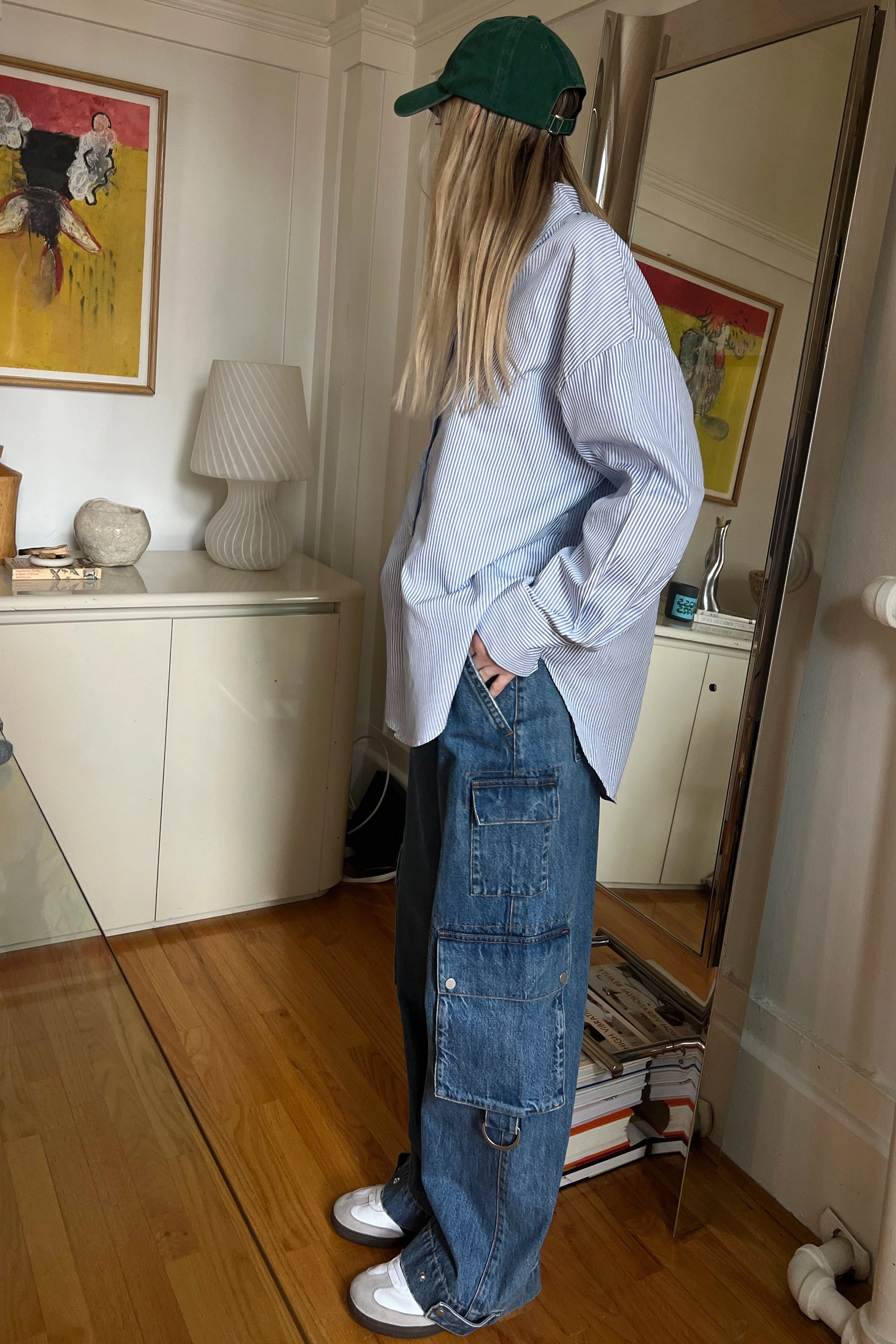 Light Reflective Details OAK 02 RELAXED FIT STRAIGHT LEG CARGO JEAN