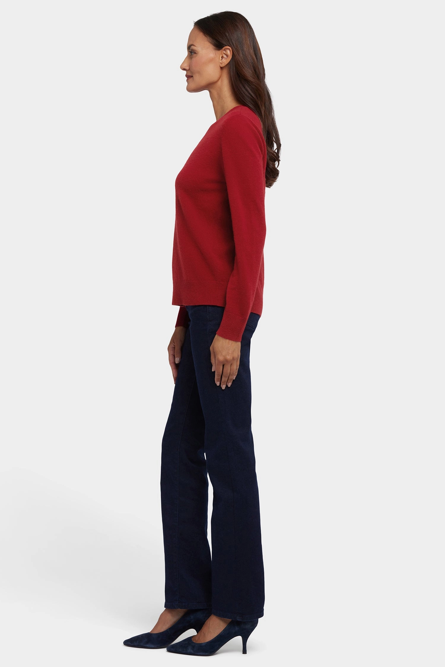 Cashmere Essential Crewneck Sweater - Red Light and Cozy