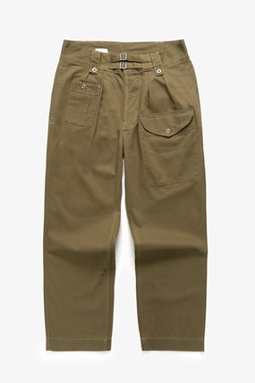 Non Stock MFG - British Military Pant - Olive Classic Cut Double Layered Hem