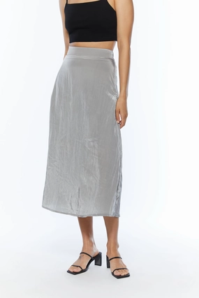 Design innovation Smooth Edging NYLON MIDI SKIRT