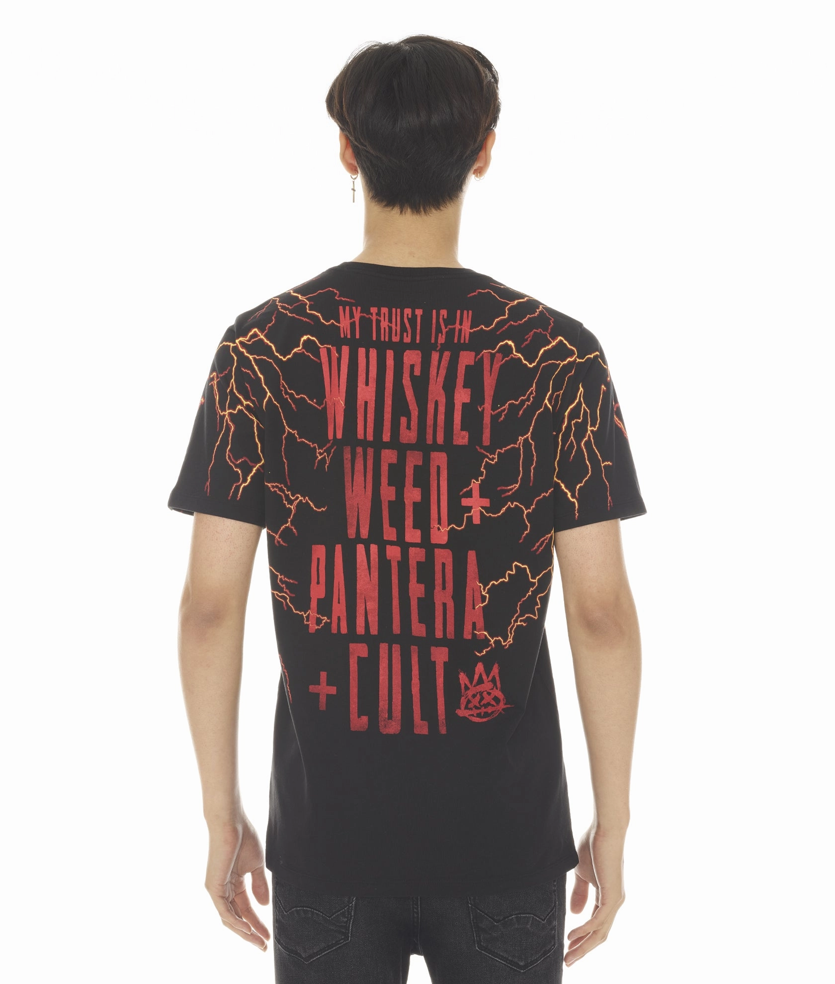 Layered Look Wear T-SHIRT SHORT SLEEVE CREW NECK TEE "WHISKEY" PANTERA