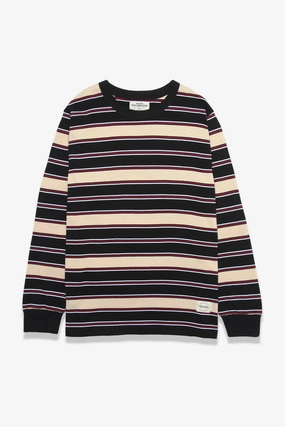 Active Outfit Basic Layer Okonkwo MFG - Long Sleeve Striped Tee - Black/Tan