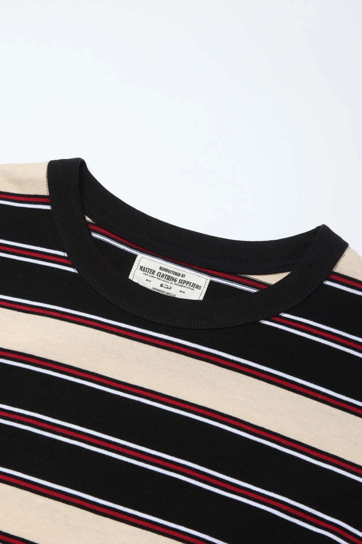 Okonkwo MFG - Long Sleeve Striped Tee - Black/Tan Perfect For Relaxing