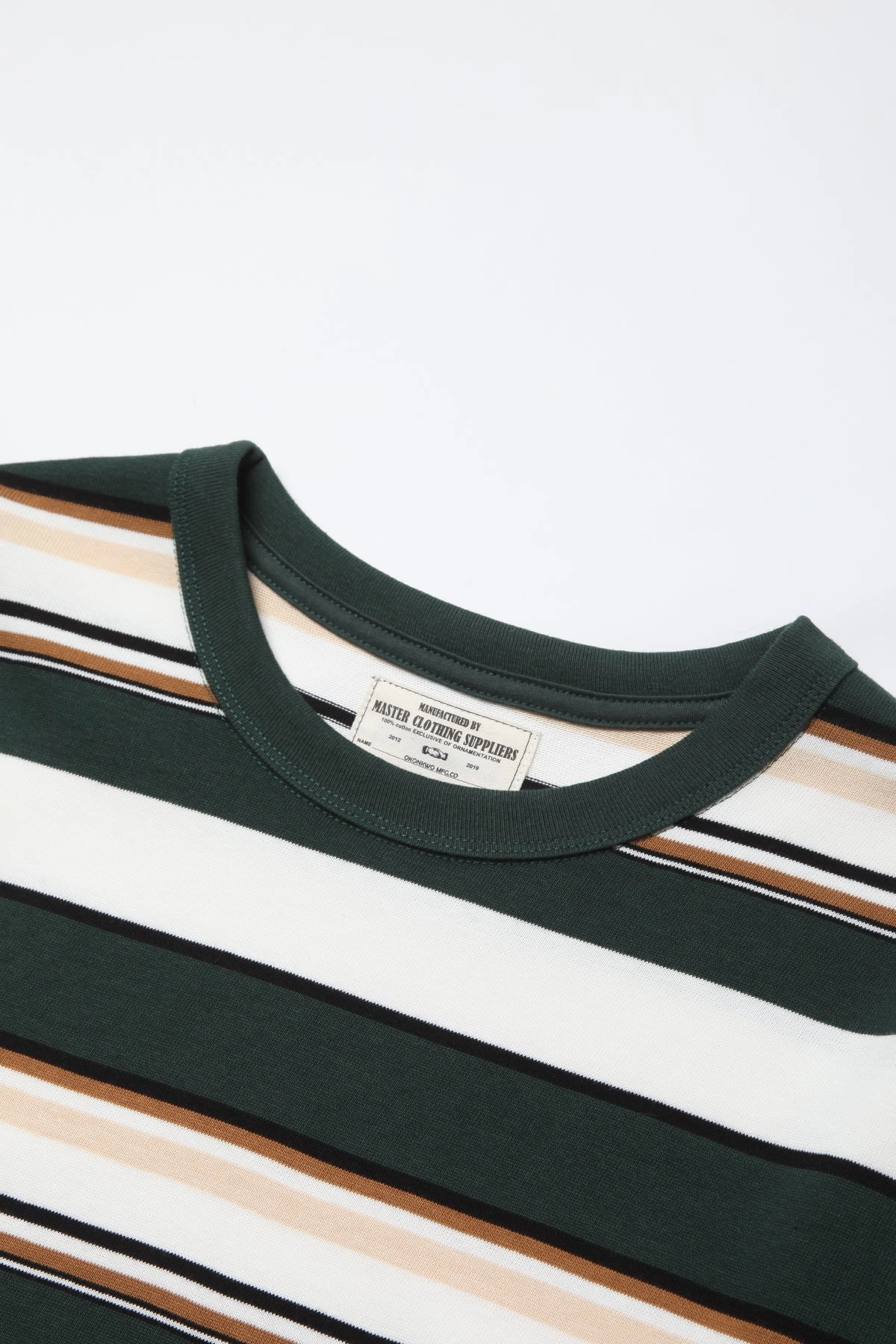 Sustainable Fibers Okonkwo MFG - Long Sleeve Striped Tee - Green/White