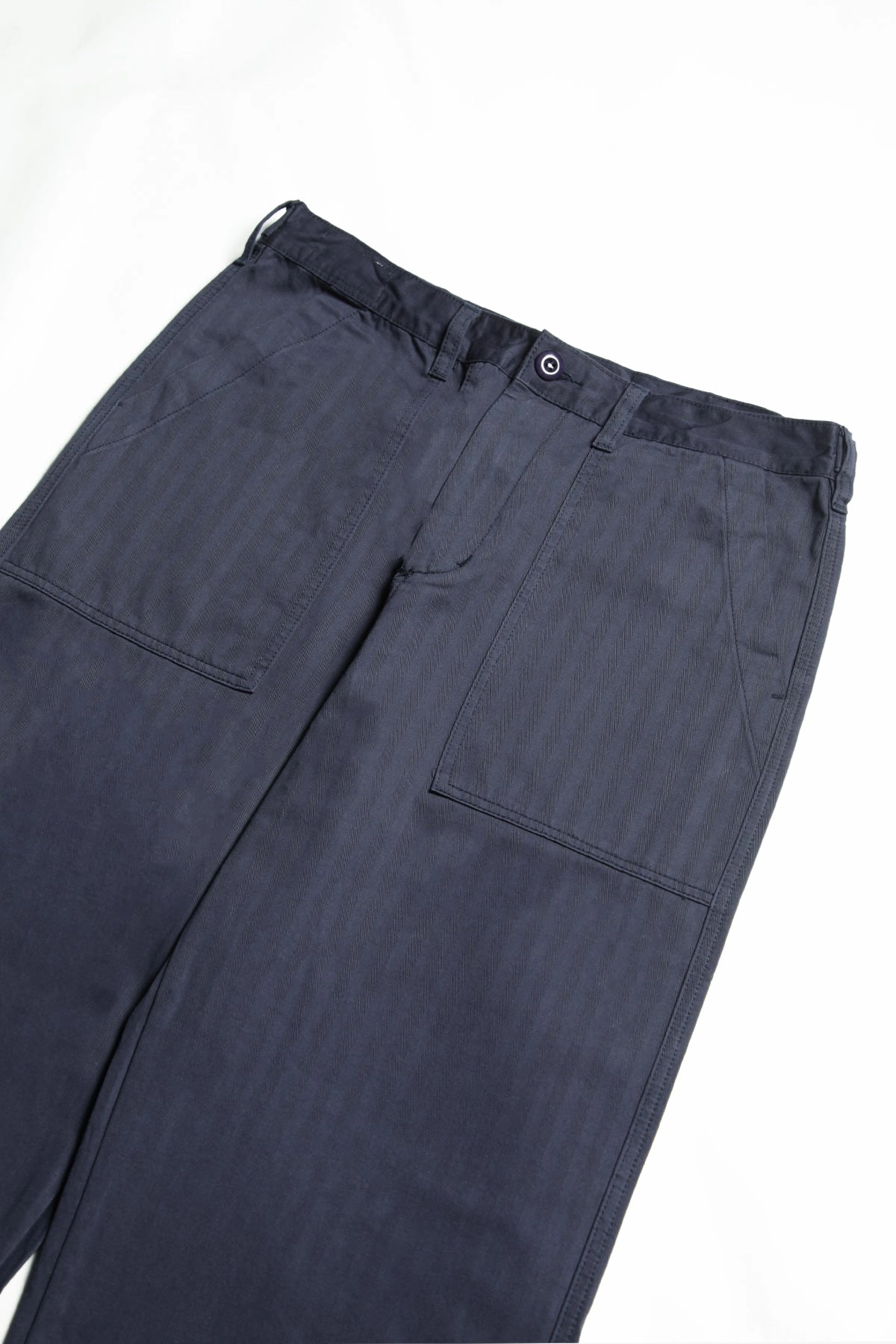 relaxed shape Okonkwo MFG - OG107 Fatigue Pants - Navy Herringbone