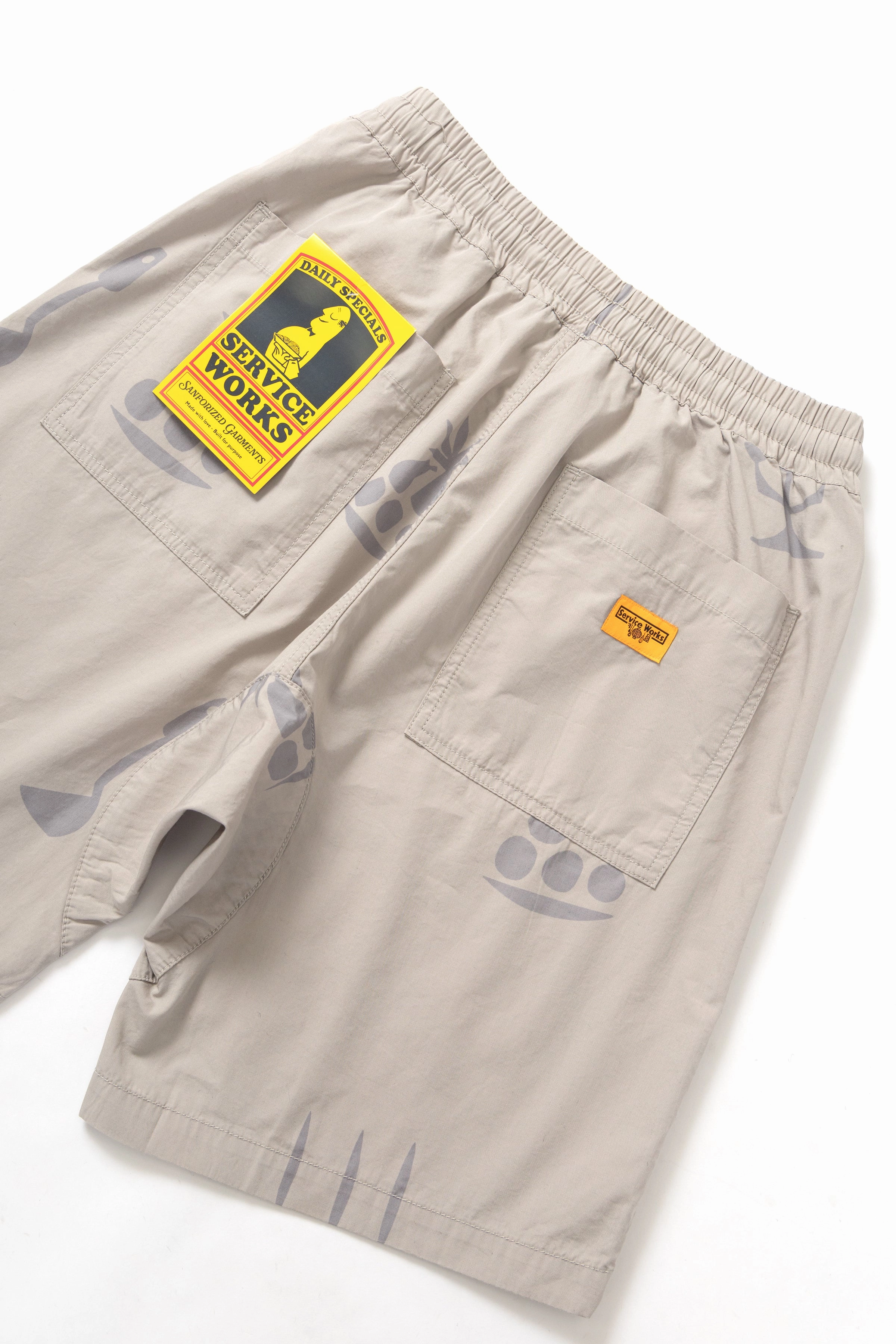 Everyday Ready Service Works - Nourish Printed Chef Shorts - Stone