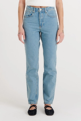 Everyday Use Organic Cougar Mom Jeans Light Blue