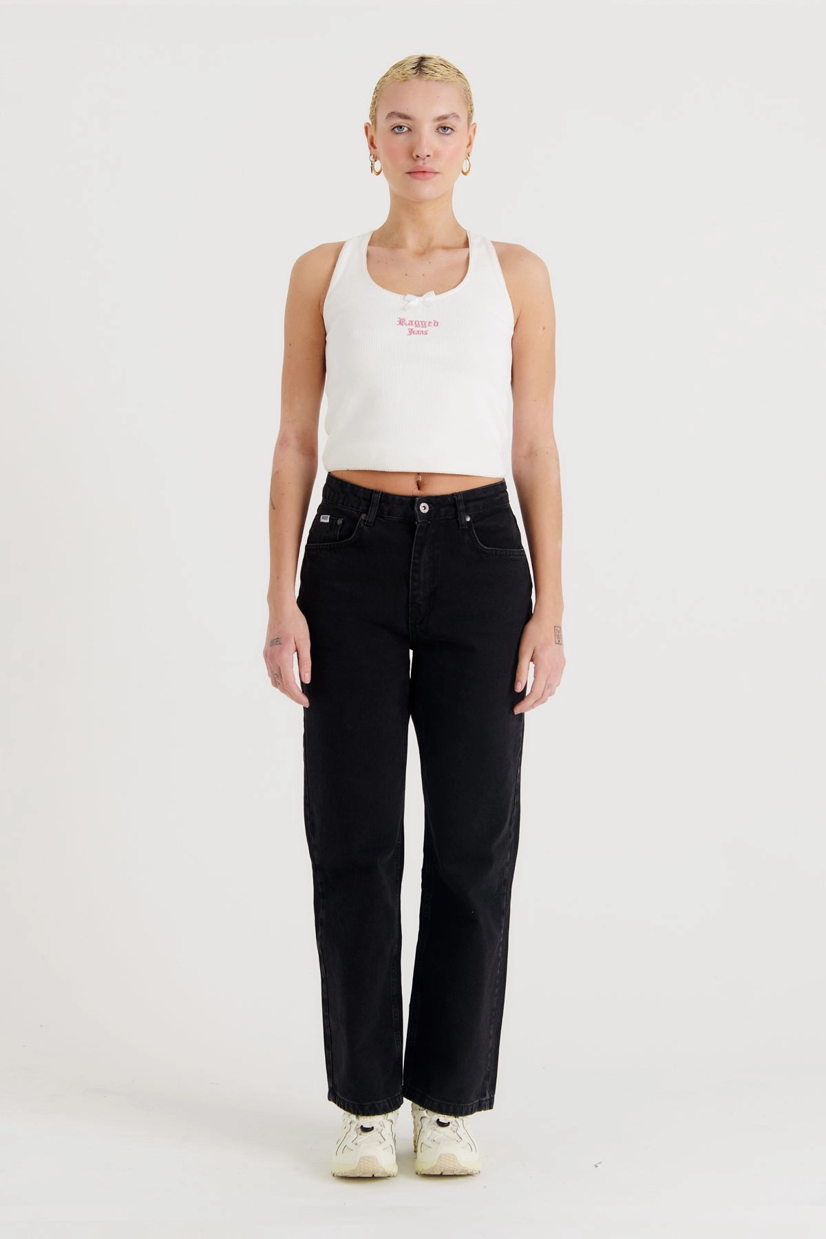 Organic Dad Jeans Charcoal Modern Design