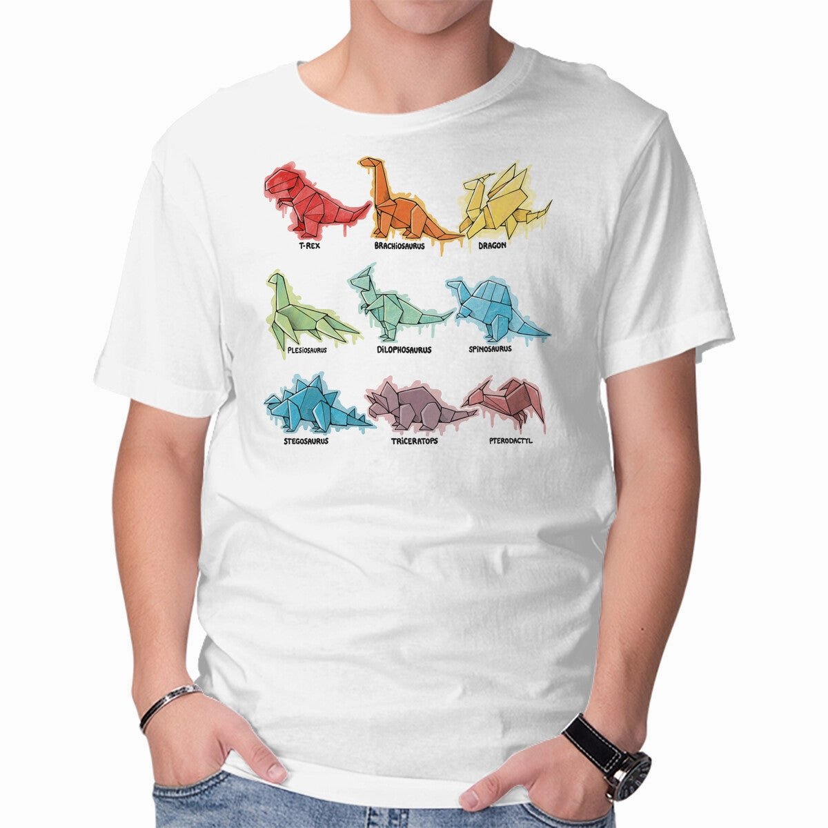 Relax Fit Design Origami Dinosaur