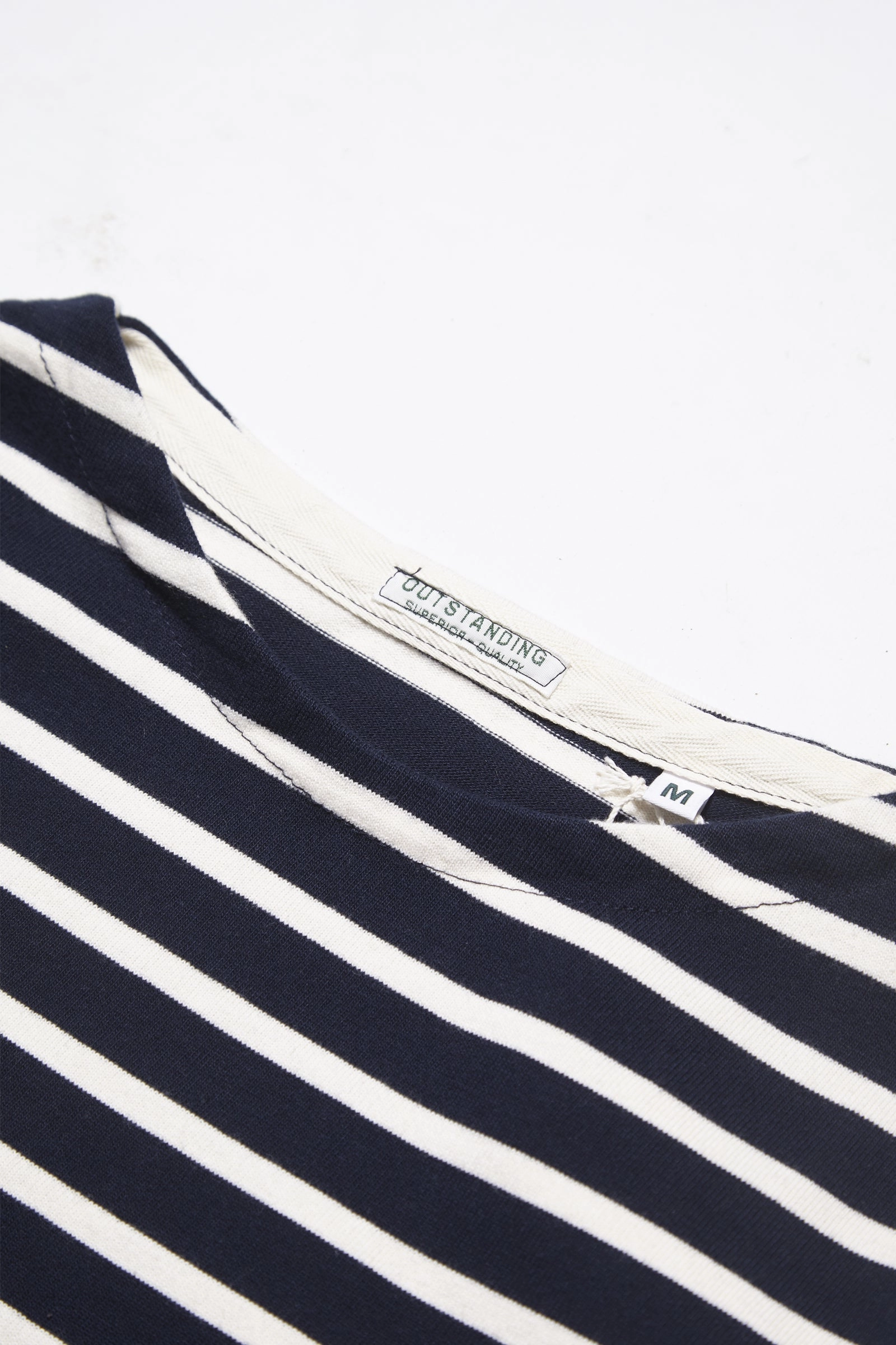 Modern and Soft Teenager coolness Outstanding & Co. - Boatneck Breton Stripe Top - Navy