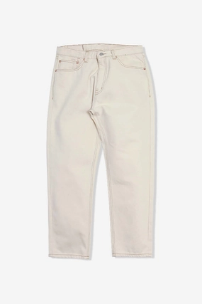Outstanding & Co. - Tapered Washed Jeans - Oatmeal Modern Utility TearResistantMaterial