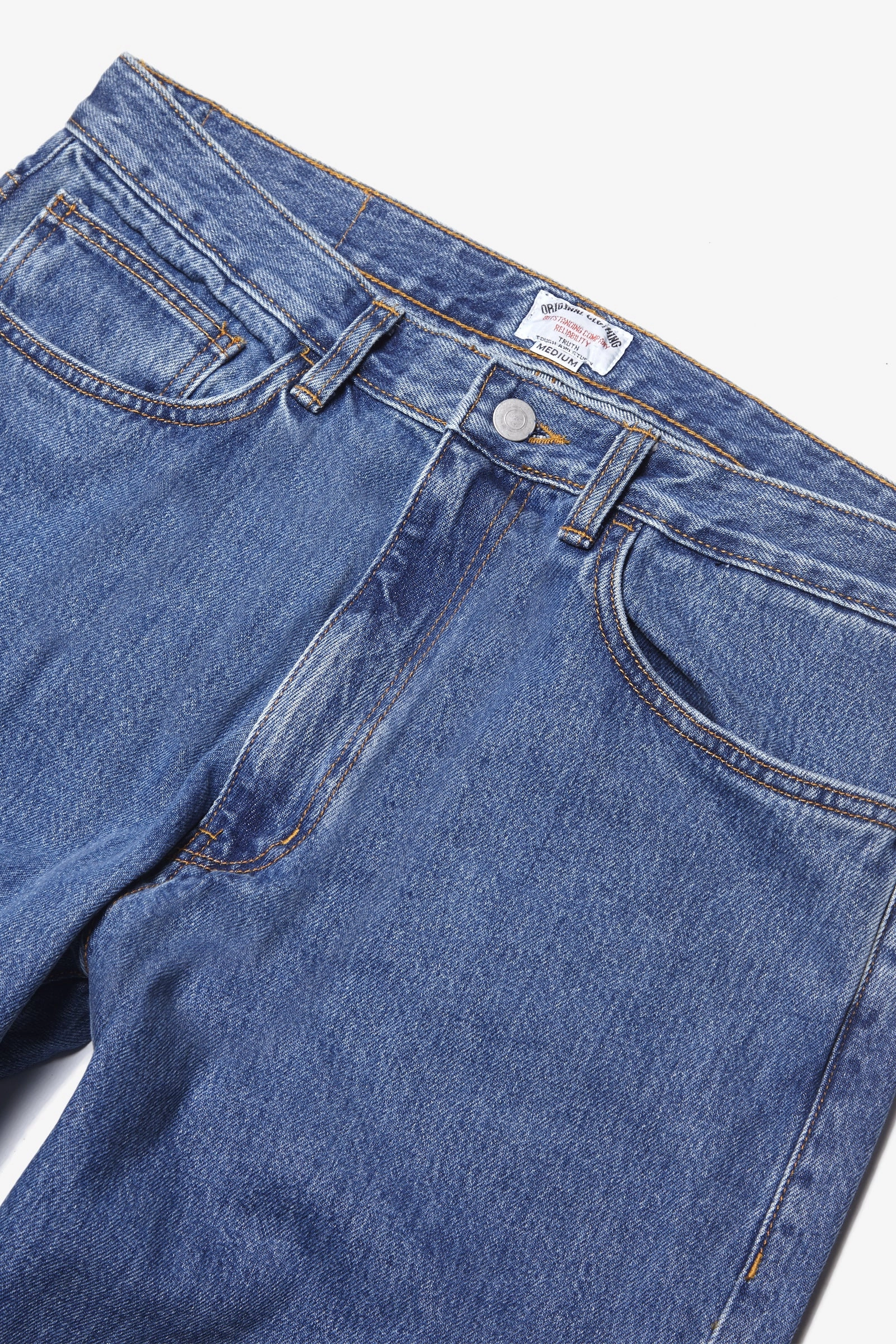 Outstanding & Co. - Wide Washed Jeans - Light Blue Premium Stretch Dynamic Flex Panels