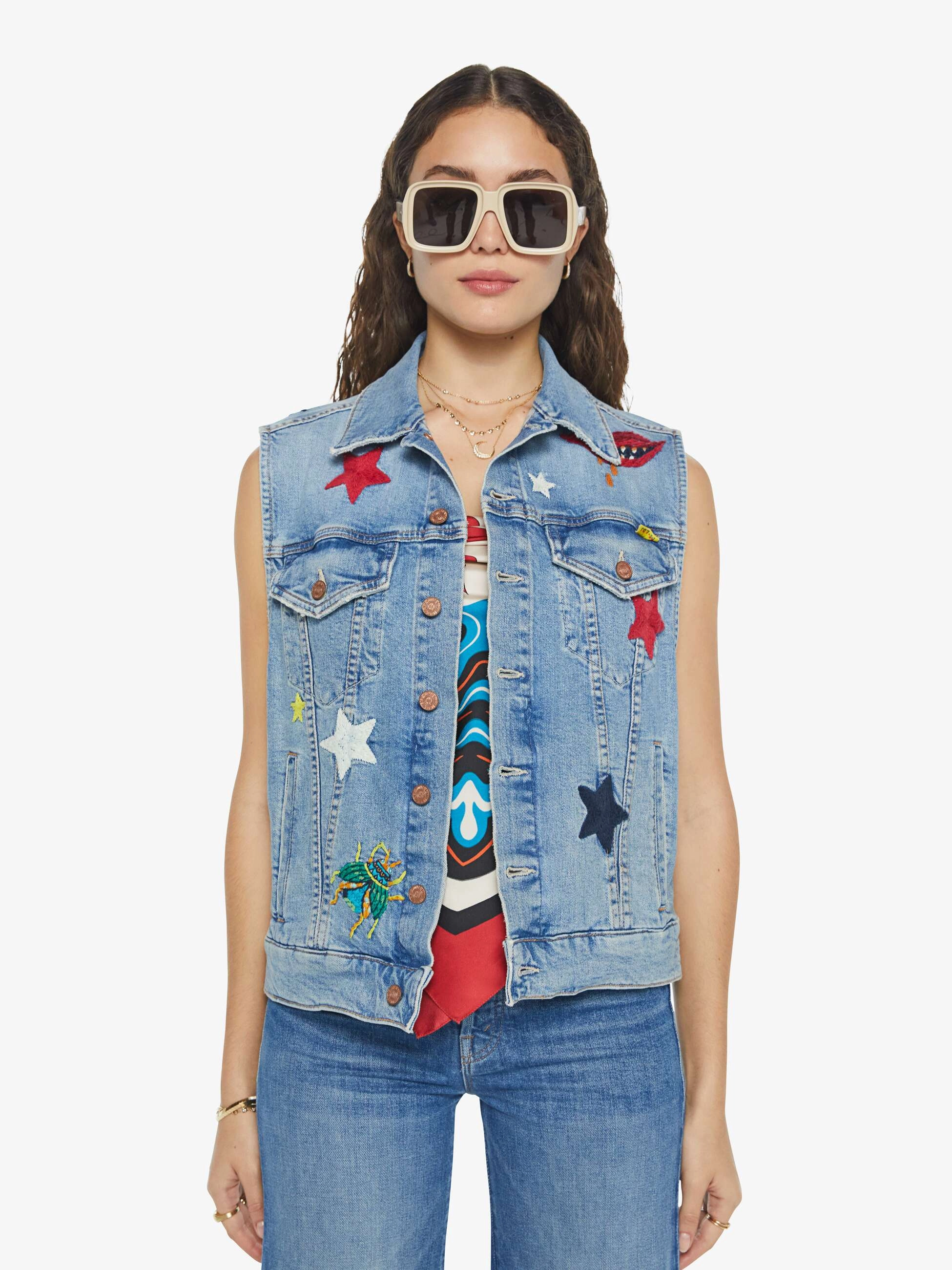 ReinforcedSeams La DoubleJ x MOTHER The Clean Armhole Drifter Vest - Star Of The Show