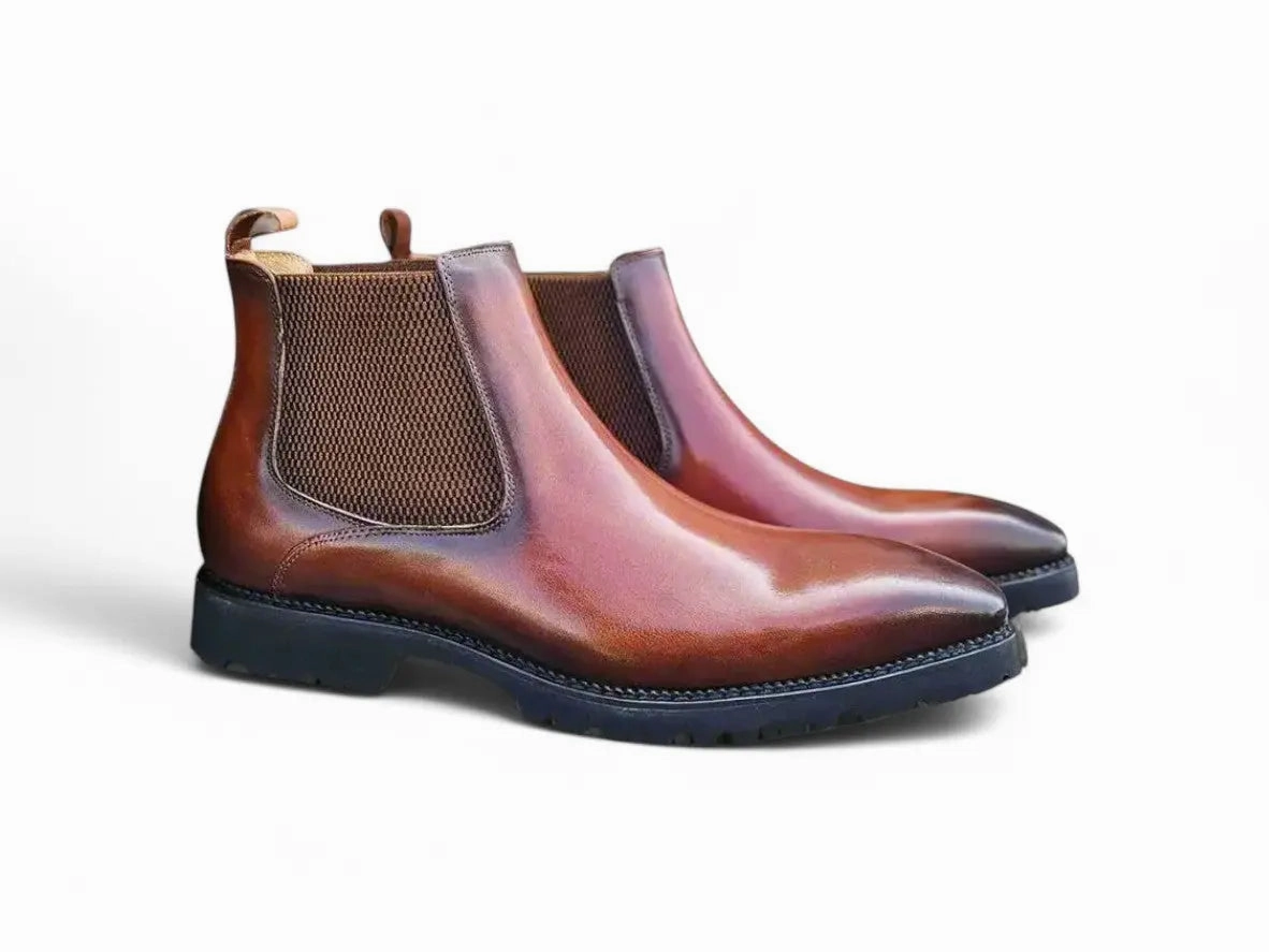 Seamless Comfort Outdoor Explorer Walk Easy Patina Chelsea Boot Lug Sole