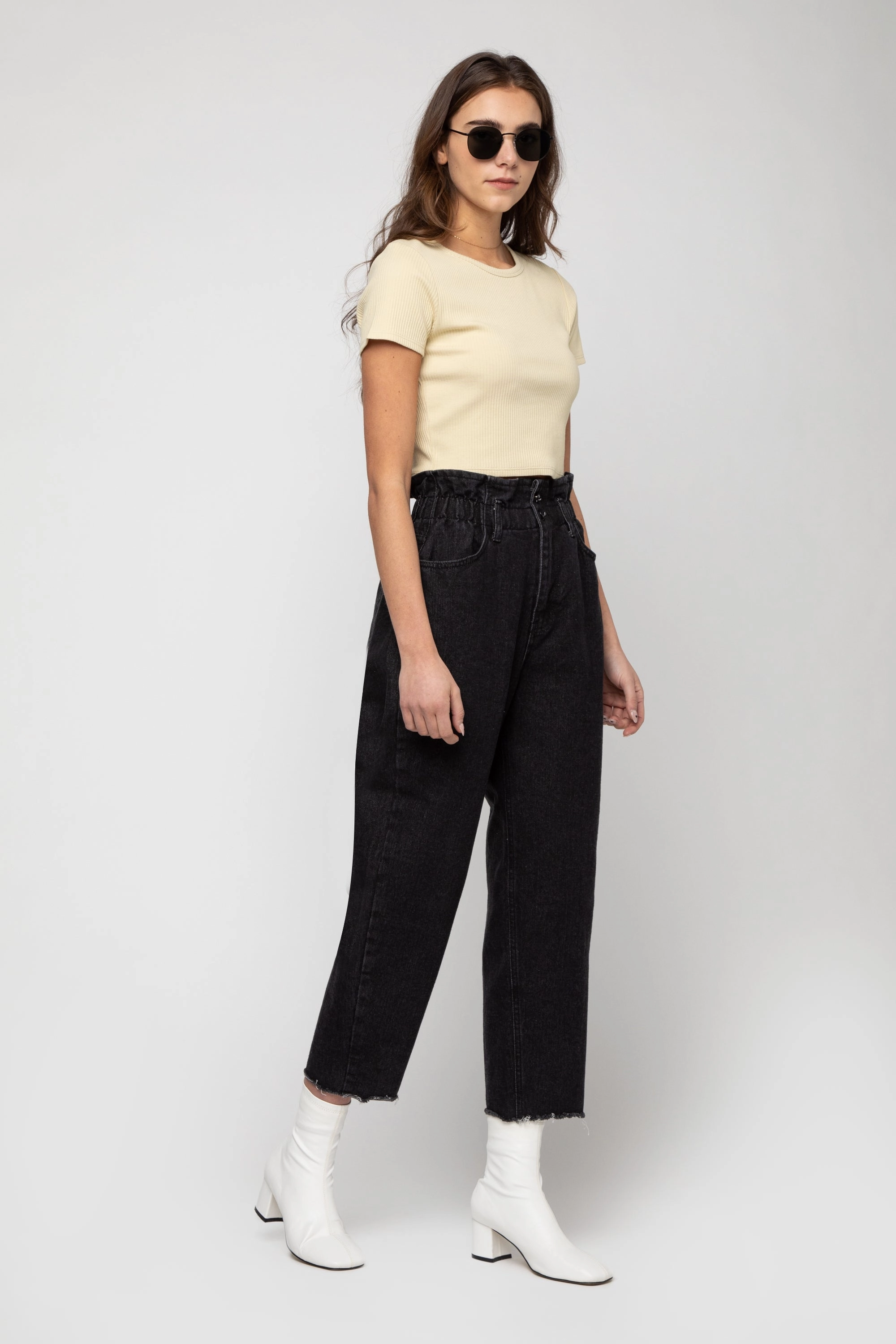 NonSlipGrip Perfect Comfort PAPERBAG WAIST DENIM